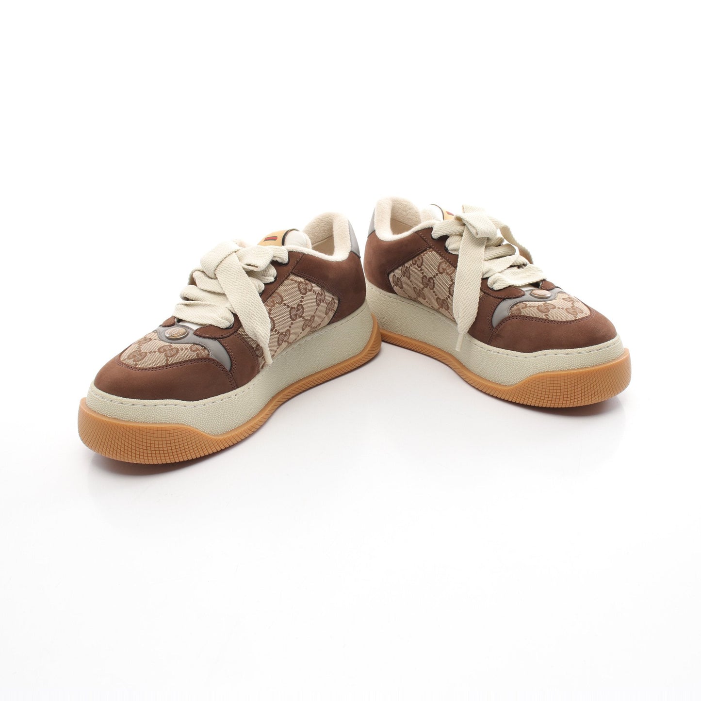 Luxury Gucci Trending 2025 GG canvas Sneakers Canvas Nubuck Brown