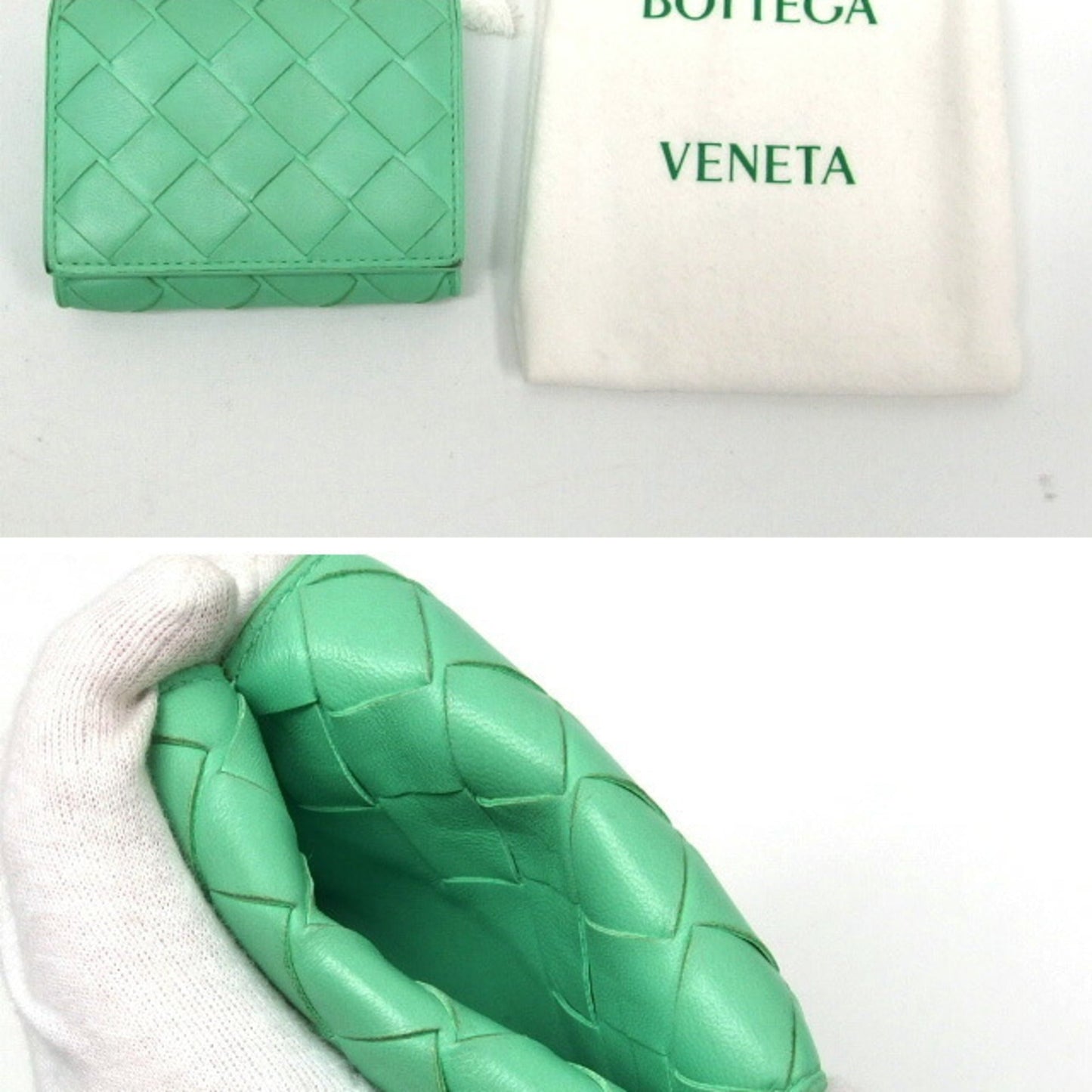 Luxury Bottega Veneta Intrecciato Leather Wallet (Tri-Fold) ()