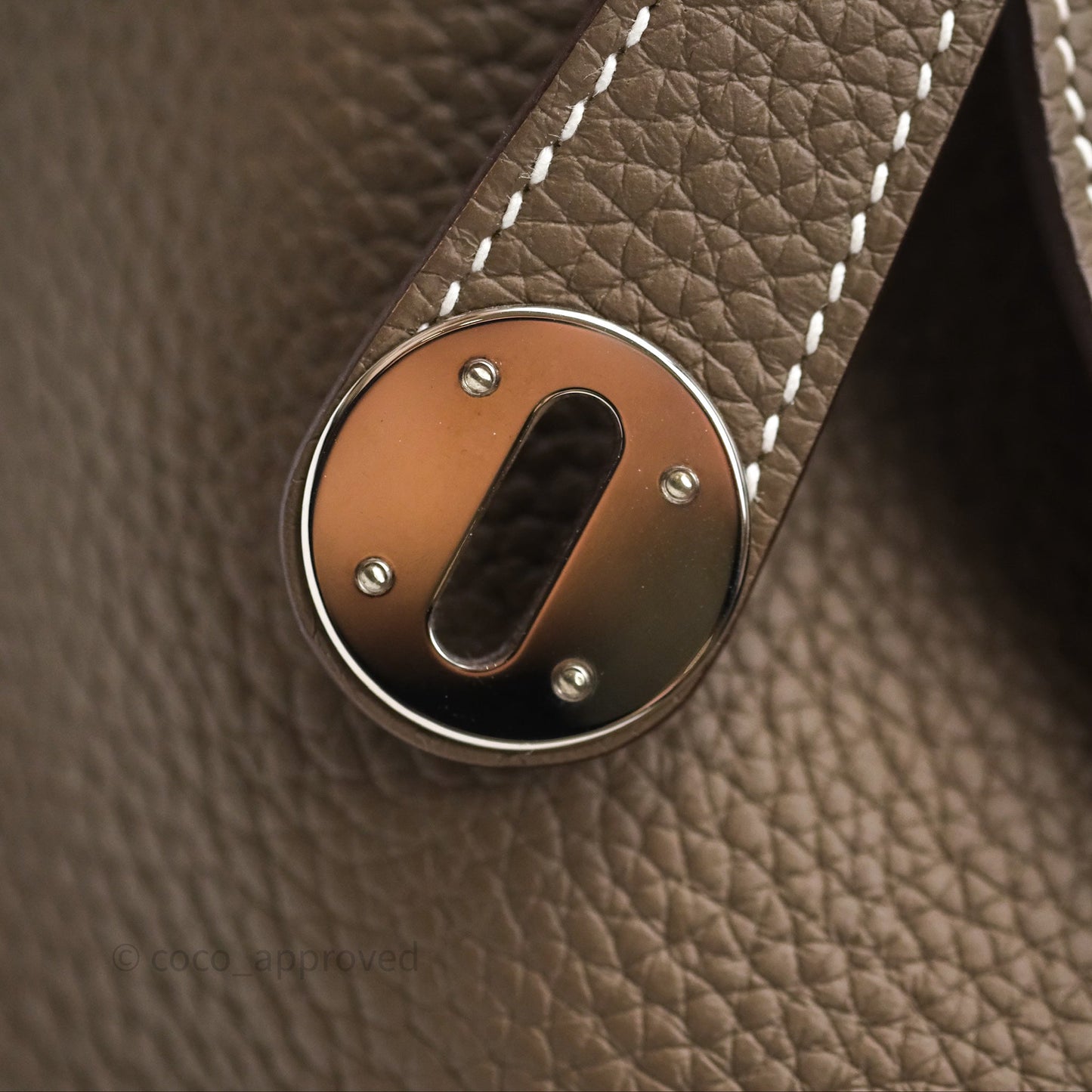 Hermès Lindy 30 Etoupe 18 Clemence Palladium Hardware