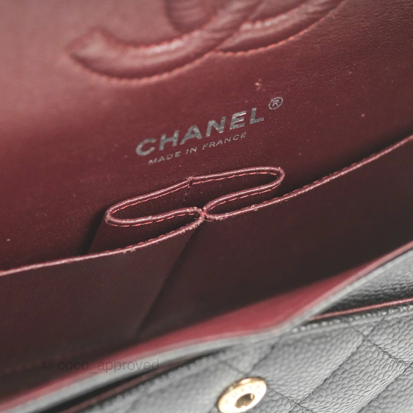 Chanel Classic M/L Medium Flap Quilted Black Caviar Silver Hardware