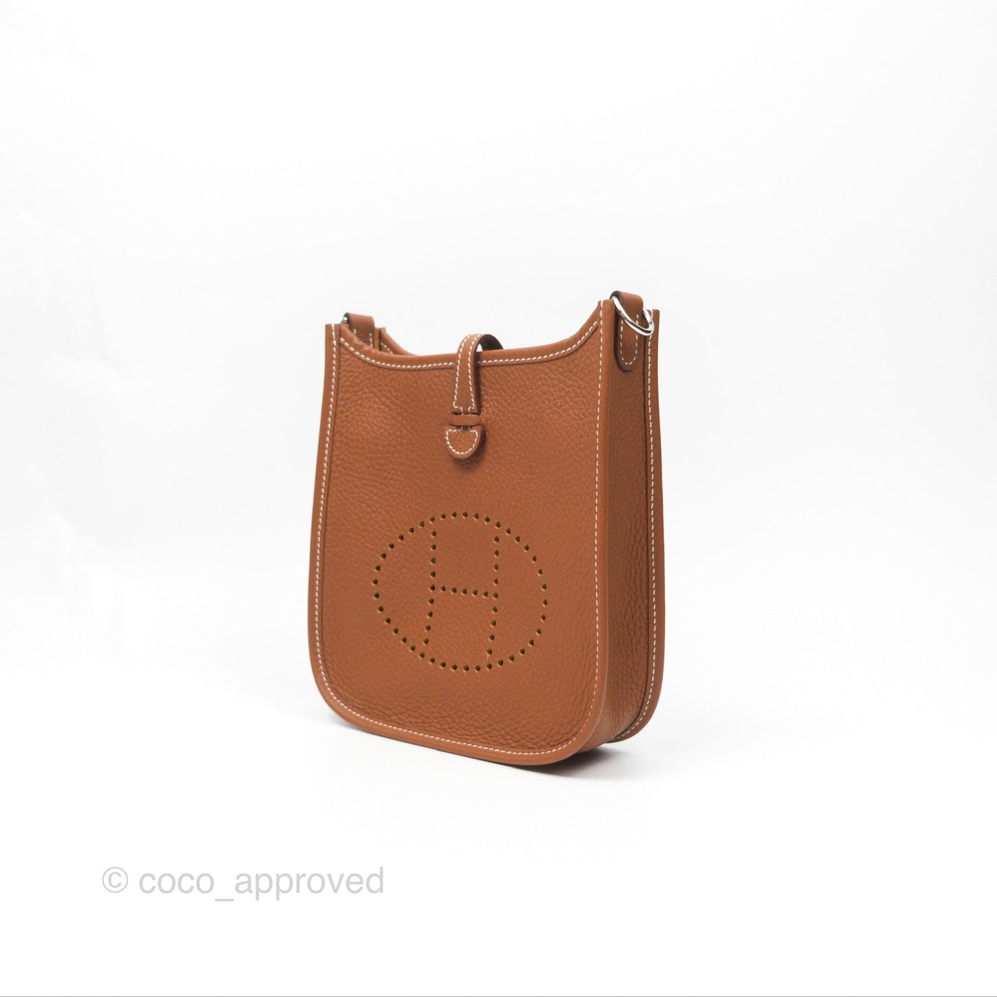 Hermès Mini Evelyne 16 Gold Clemence Palladium Hardware