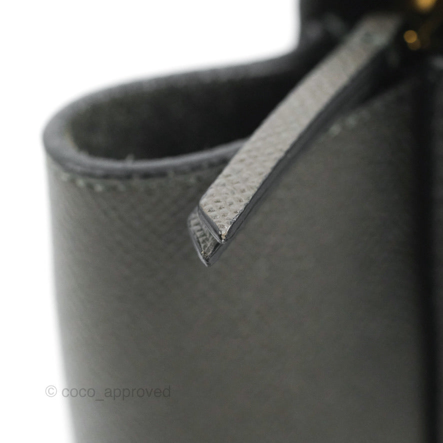 Celine Nano Belt Bag Grey Grained Calfskin Gold Hardware