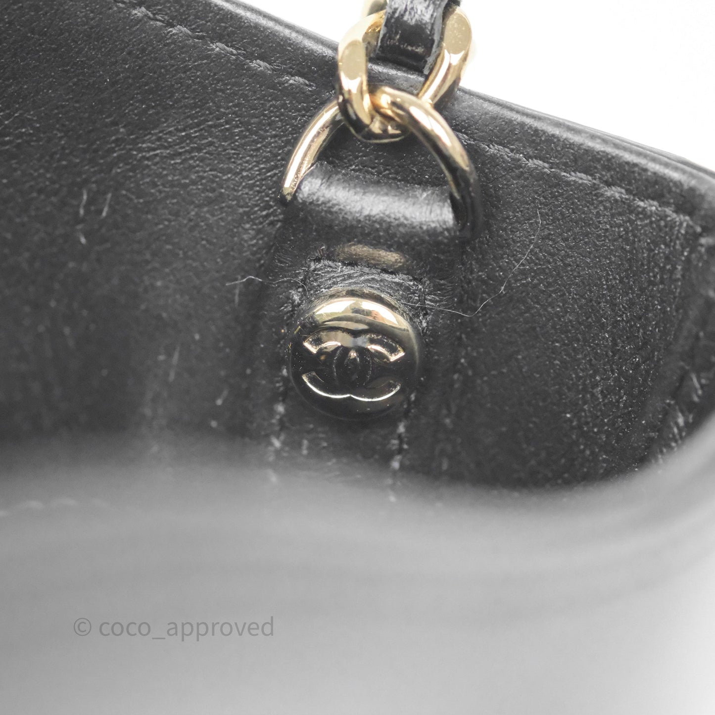 Chanel Nano 31 Black Shiny Calfskin Gold Hardware