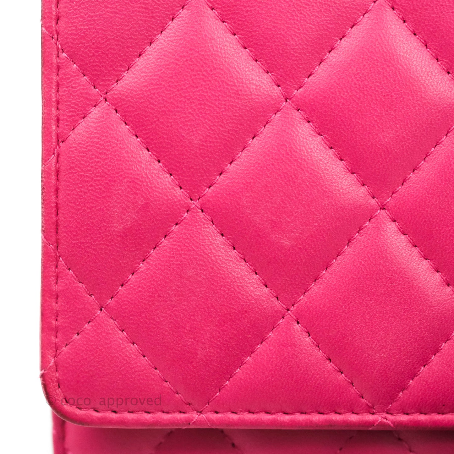 Chanel Quilted Wallet on Chain WOC Pink Lambskin Gold Hardware