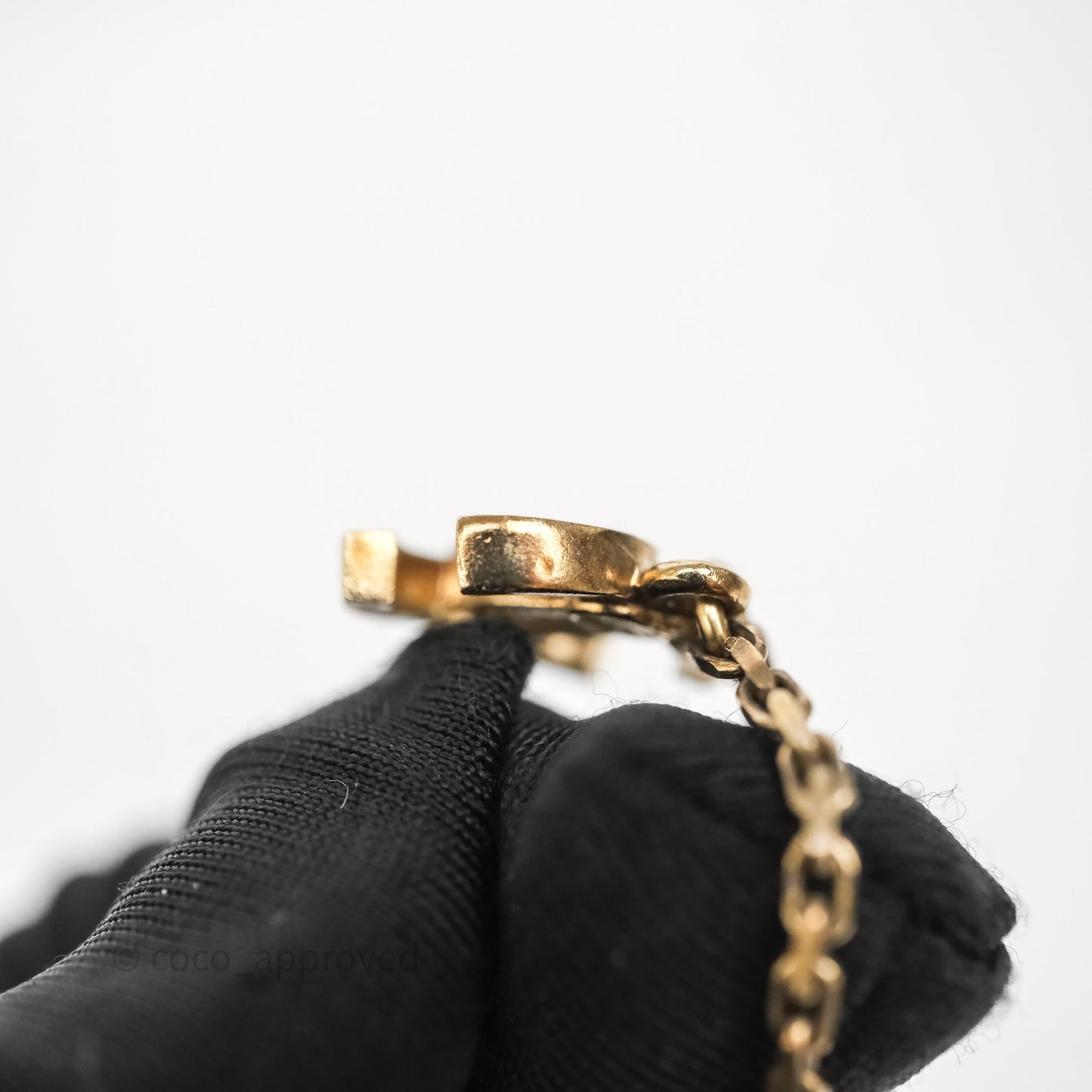 Chanel Crystal Star CC Drop Earrings Gold Tone 23K