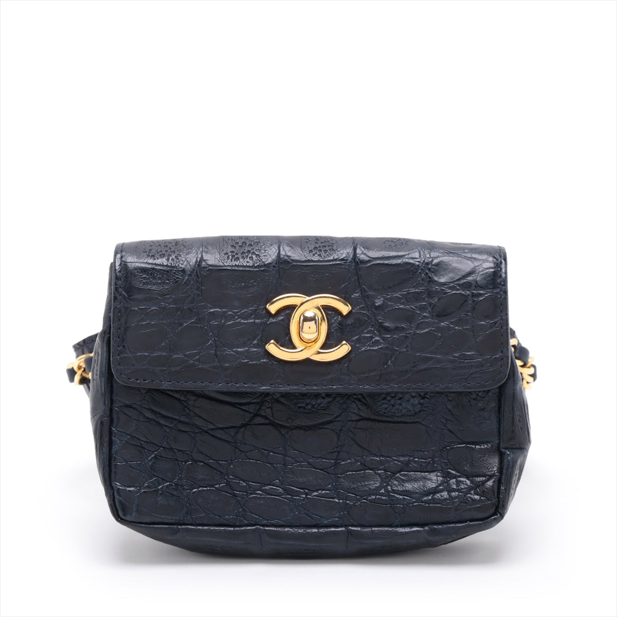 Chanel Coco Crocodile Waistport Navy G  0st ing Tools