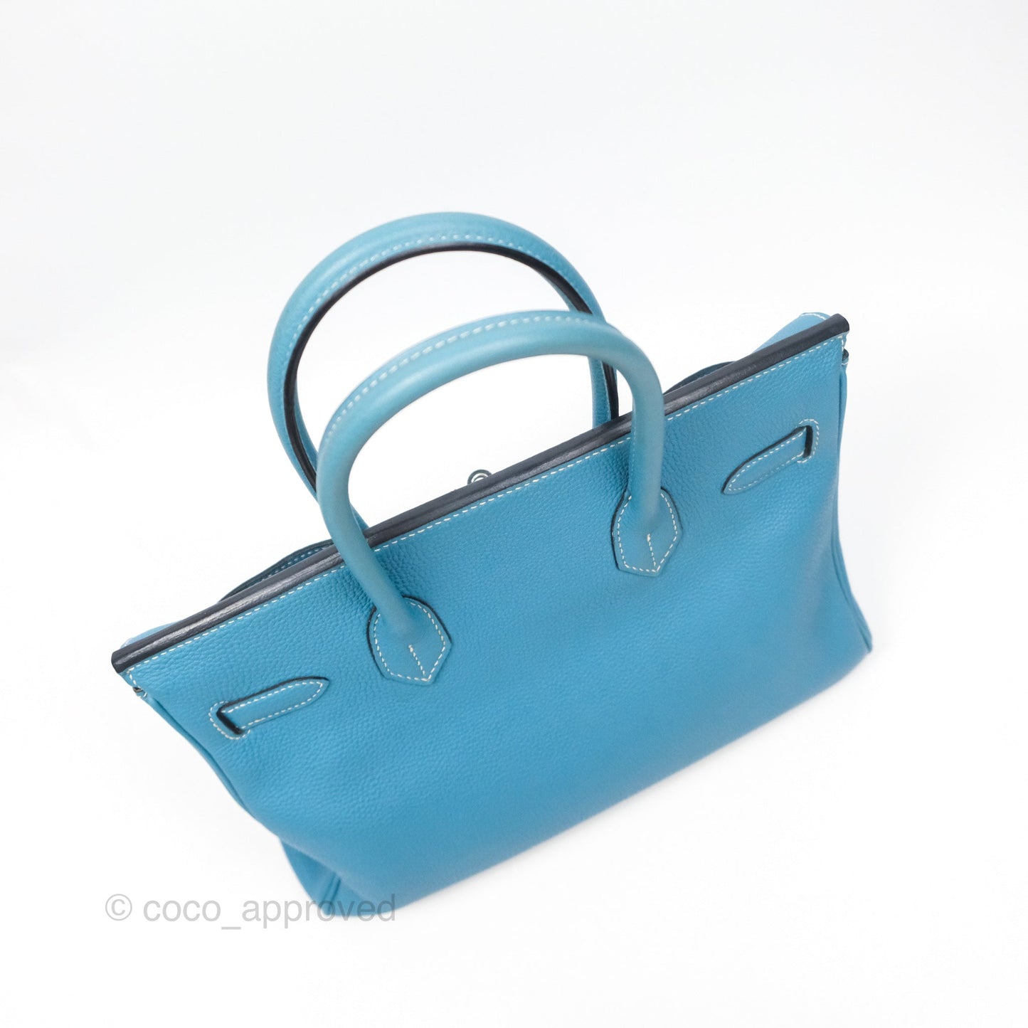 Hermès Birkin 30 Blue Jean Togo Palladium Hardware