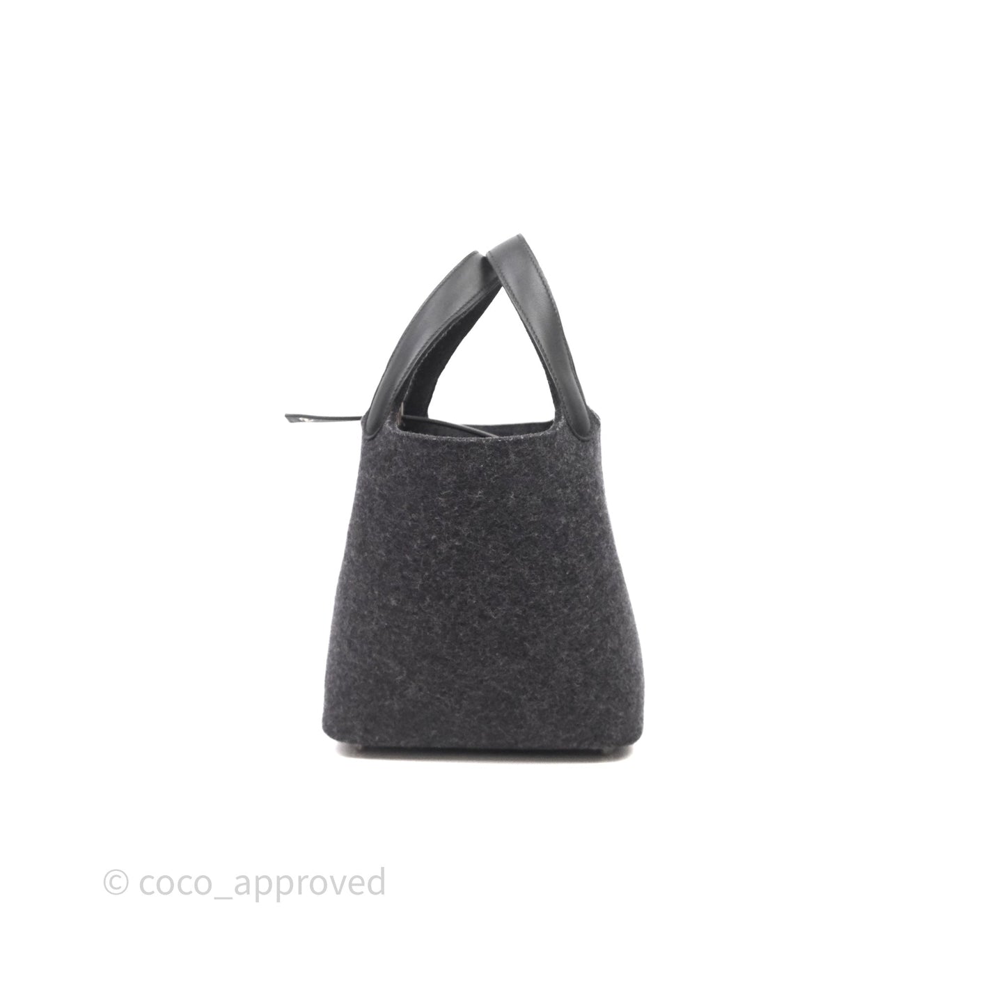 Hermès Picotin 18 Graphite 88/ Noir 89 Wool Swift Palladium Hardware