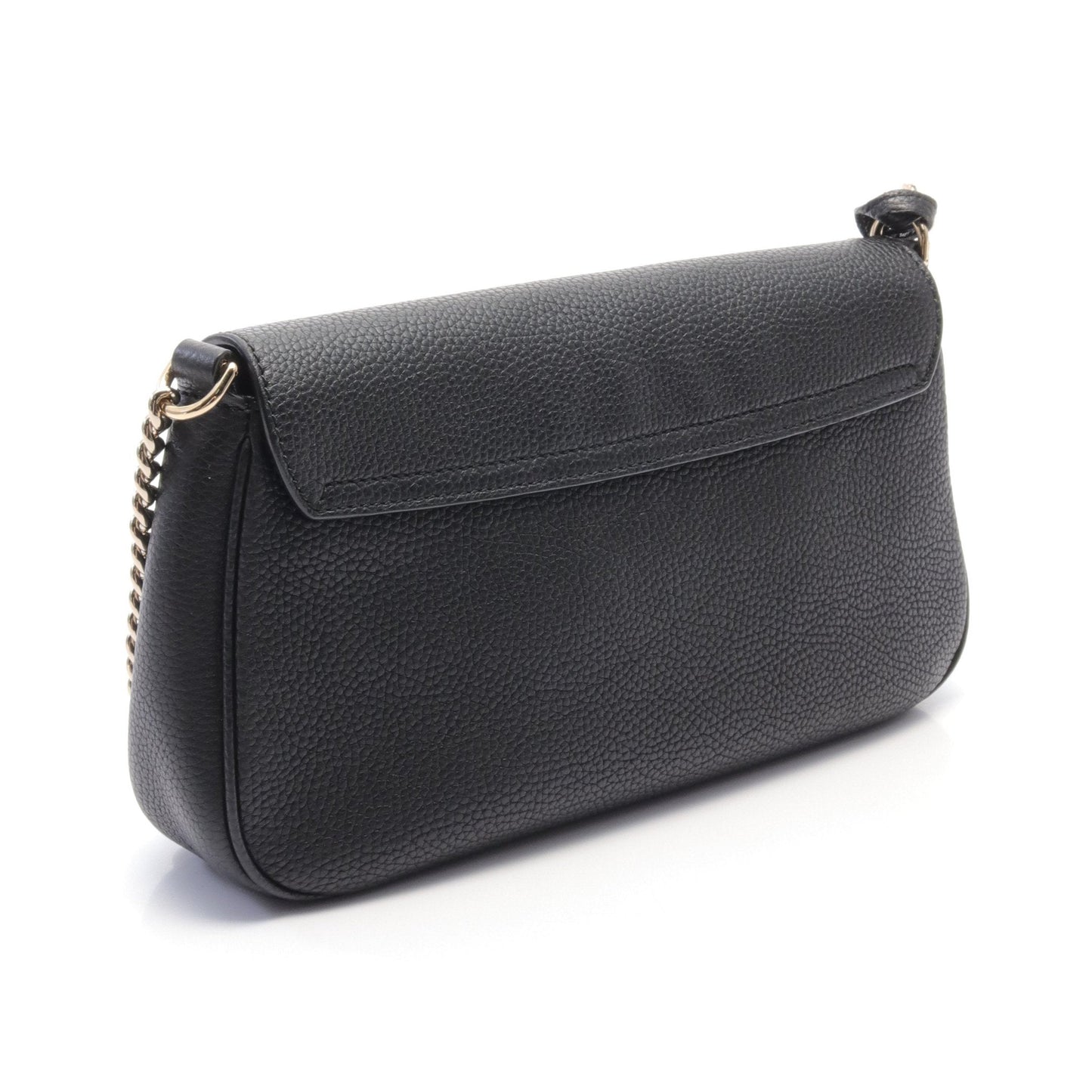 Luxury Gucci Trending 2025 Soho Interlocking G Chain shoulder bag Leather Black