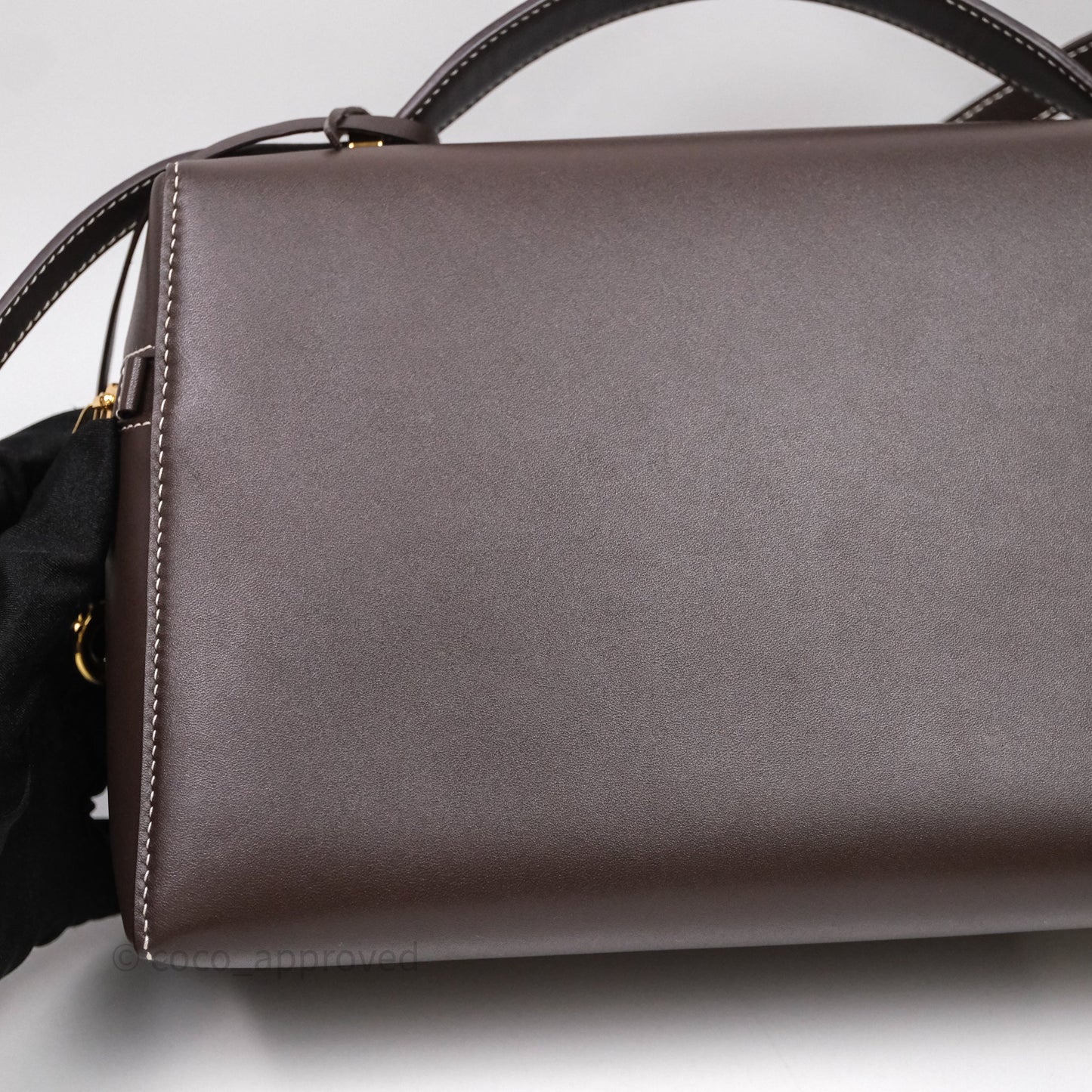 Loro Piana Extra Bag L27 Dark Choco Licorice Smooth Calfskin