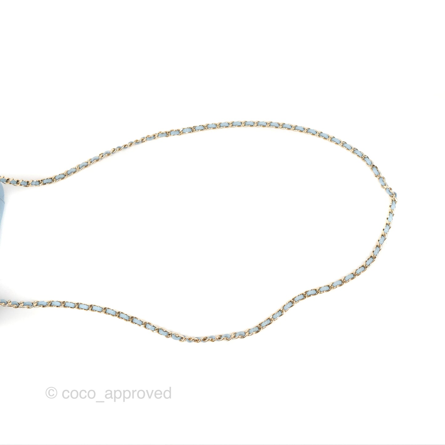 Chanel Vanity with Chain Blue Caviar Aged Gold Hardware