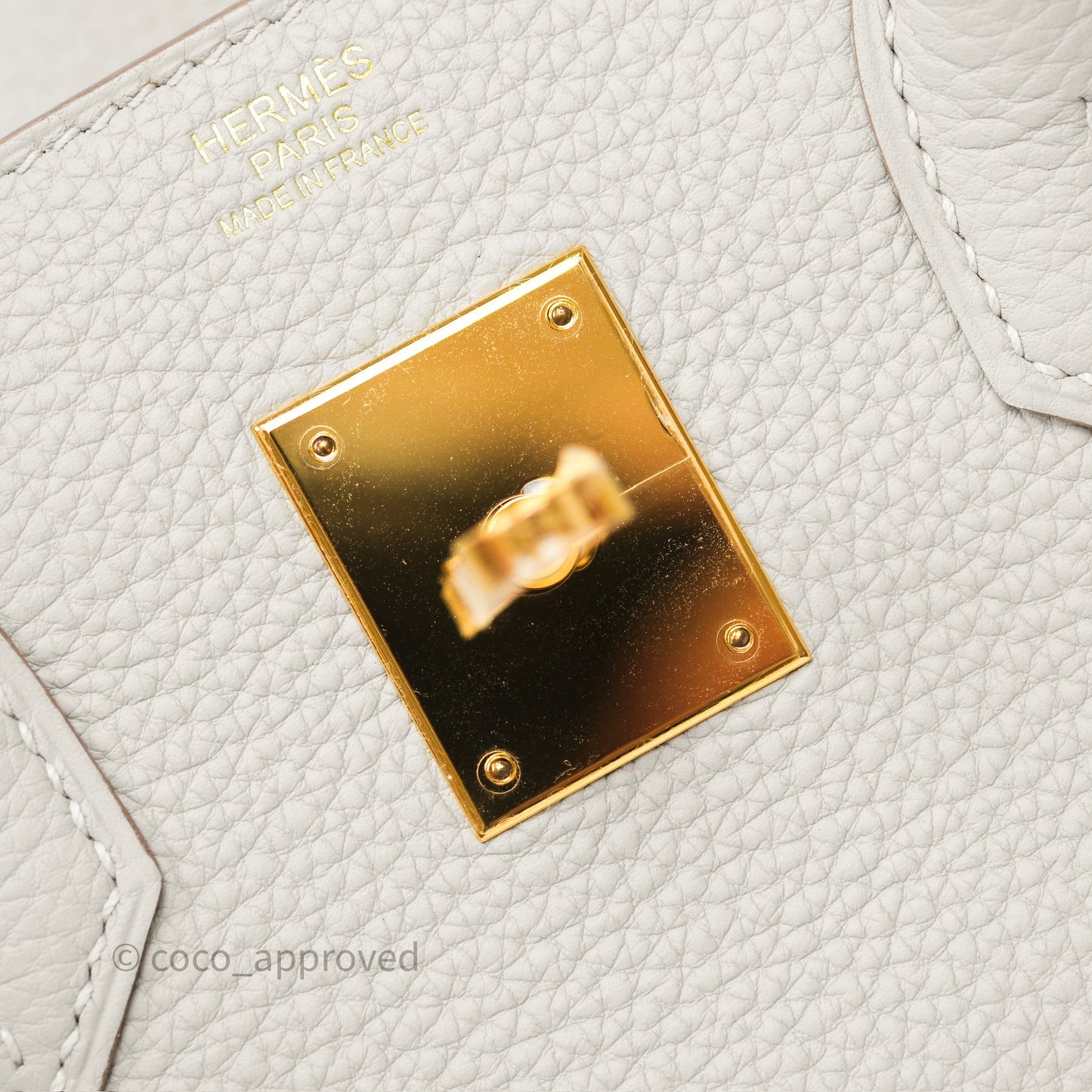 Hermès Birkin 30 Retourne Gris Perle 80 Togo Gold Hardware