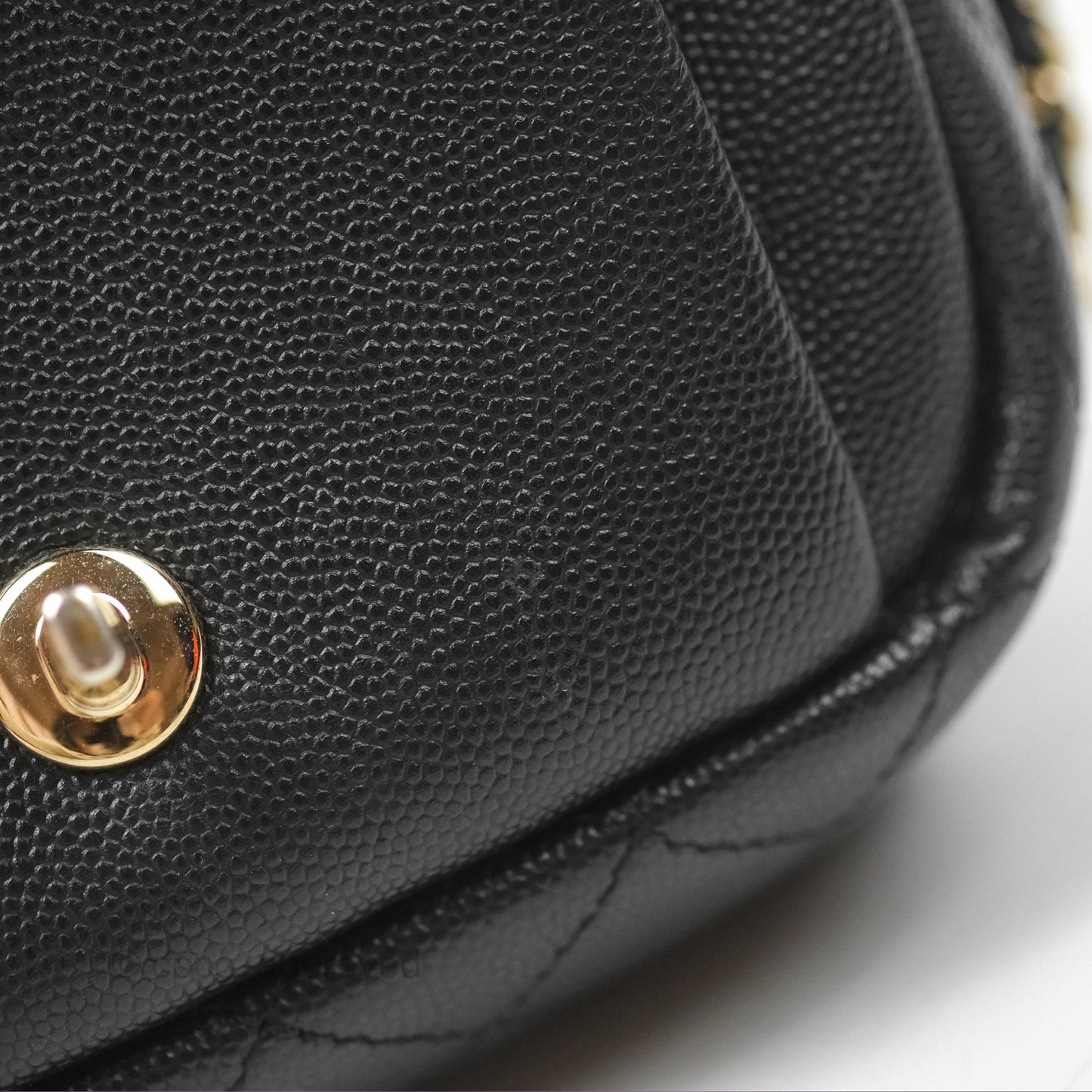 Chanel CC Day Camera Bag Black Caviar Gold Hardware