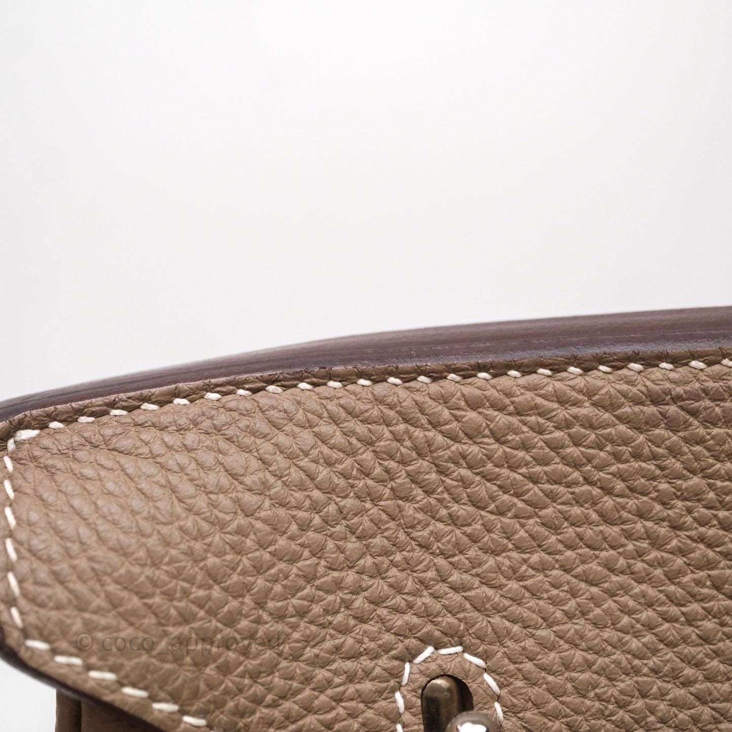 Hermès Hac a Dos PM Backpack Etoupe 18 Togo Palladium Hardware