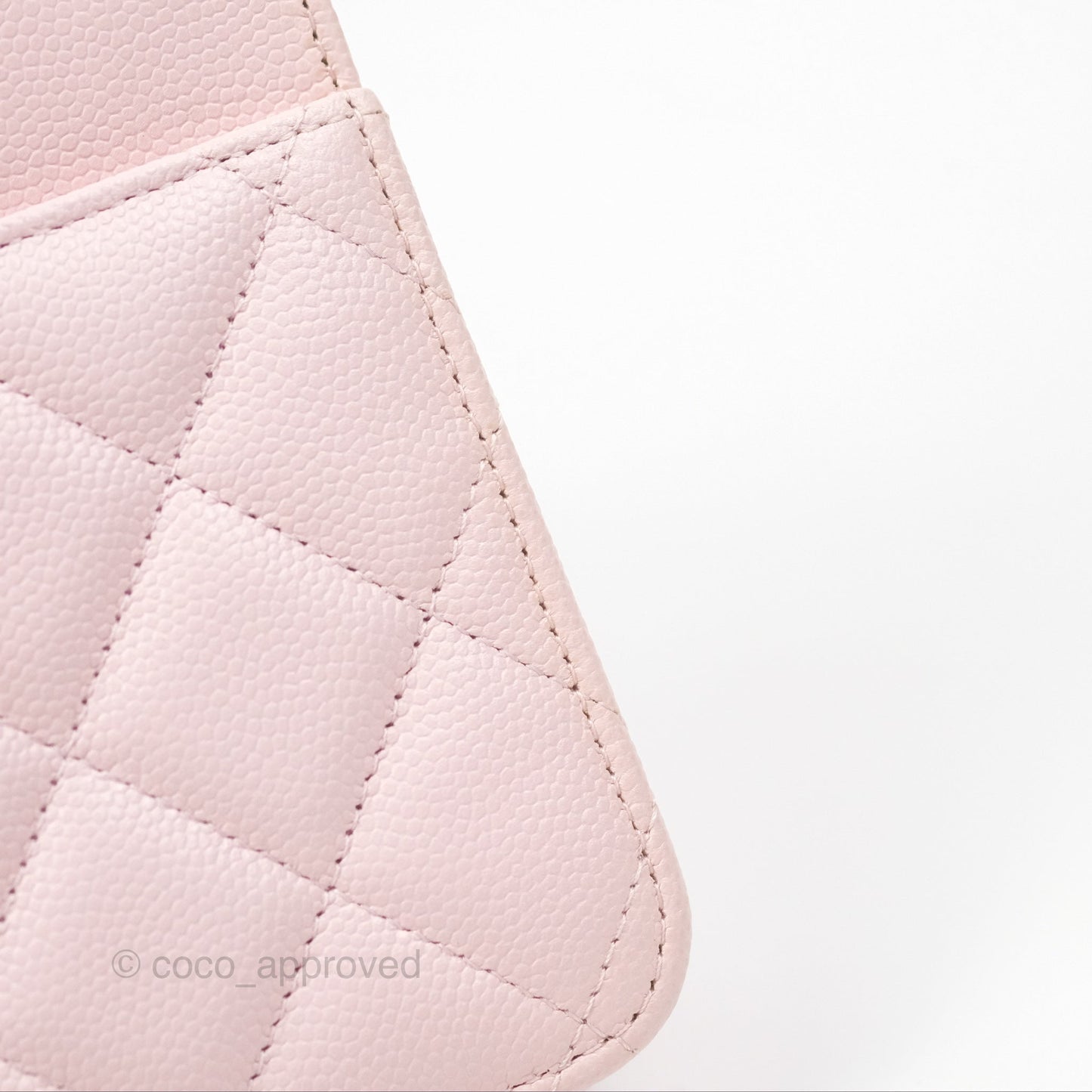 Chanel Quilted Classic Wallet on Chain WOC Pink Caviar Gold Hardware