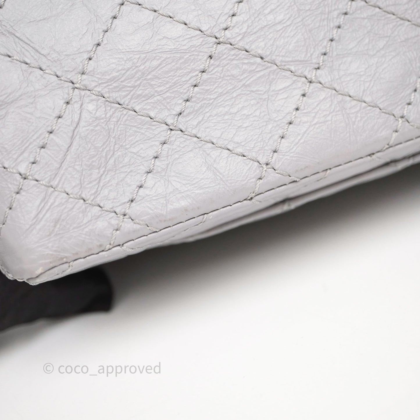 Chanel Mini Reissue 224 Grey Aged Calfskin Aged Gold Hardware