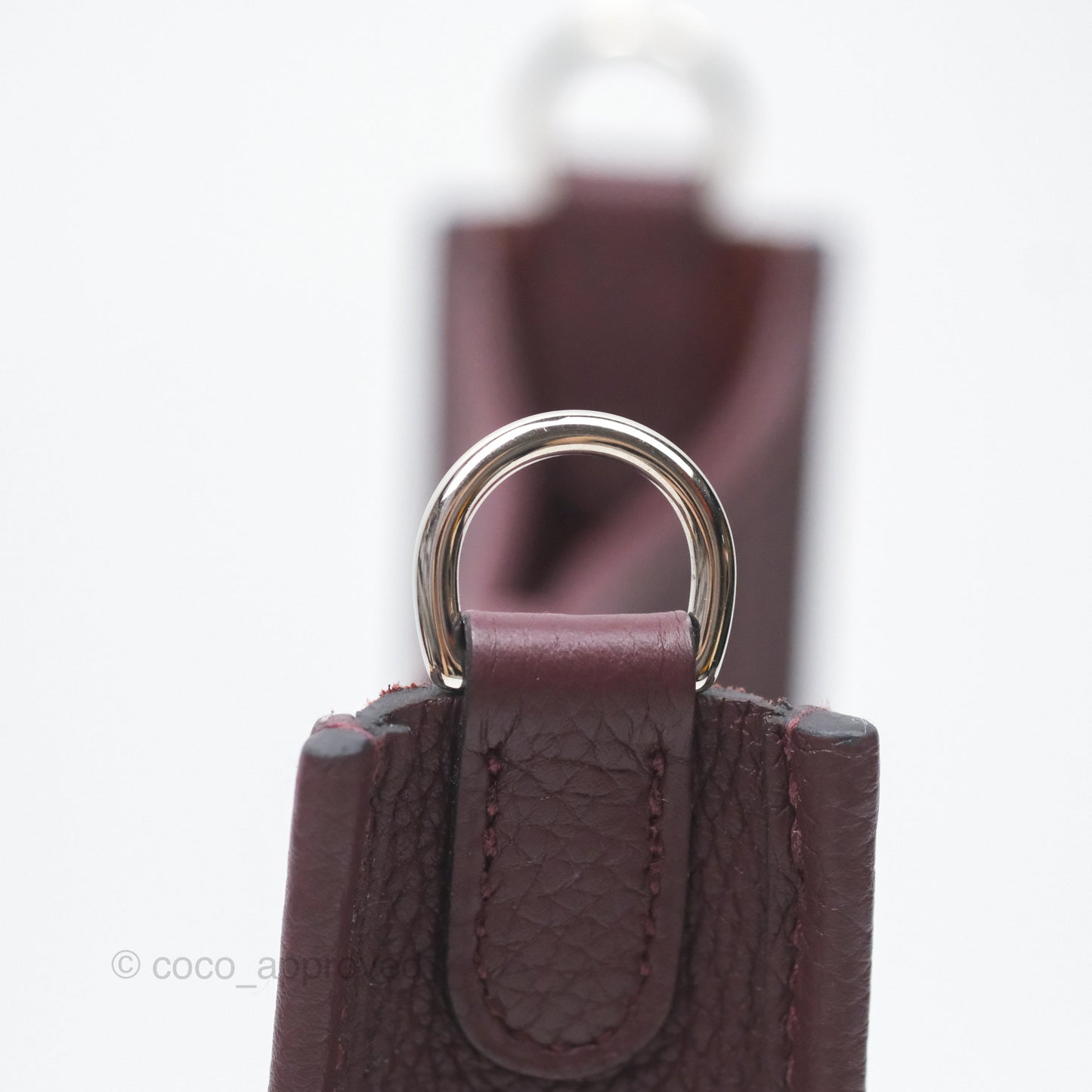 Hermès Mini Evelyne 16 Bordeaux 57 Taurillon Maurice Palladium Hardware