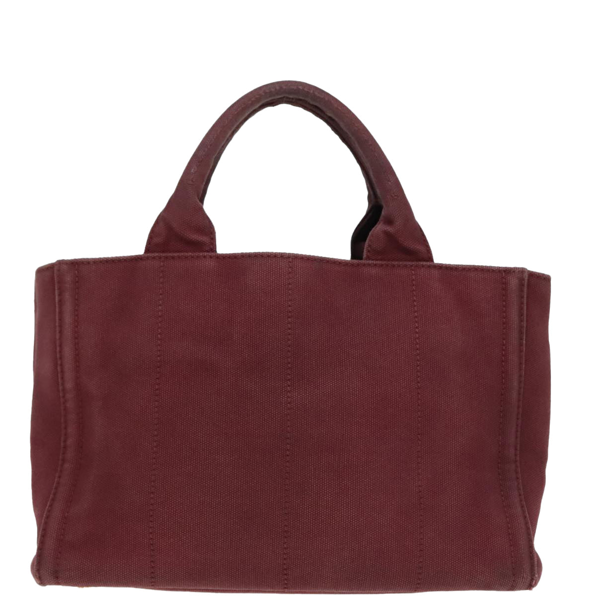 Luxury Prada Bijoux Kanapa PM Hand Bag Canvas Wine Red  93874