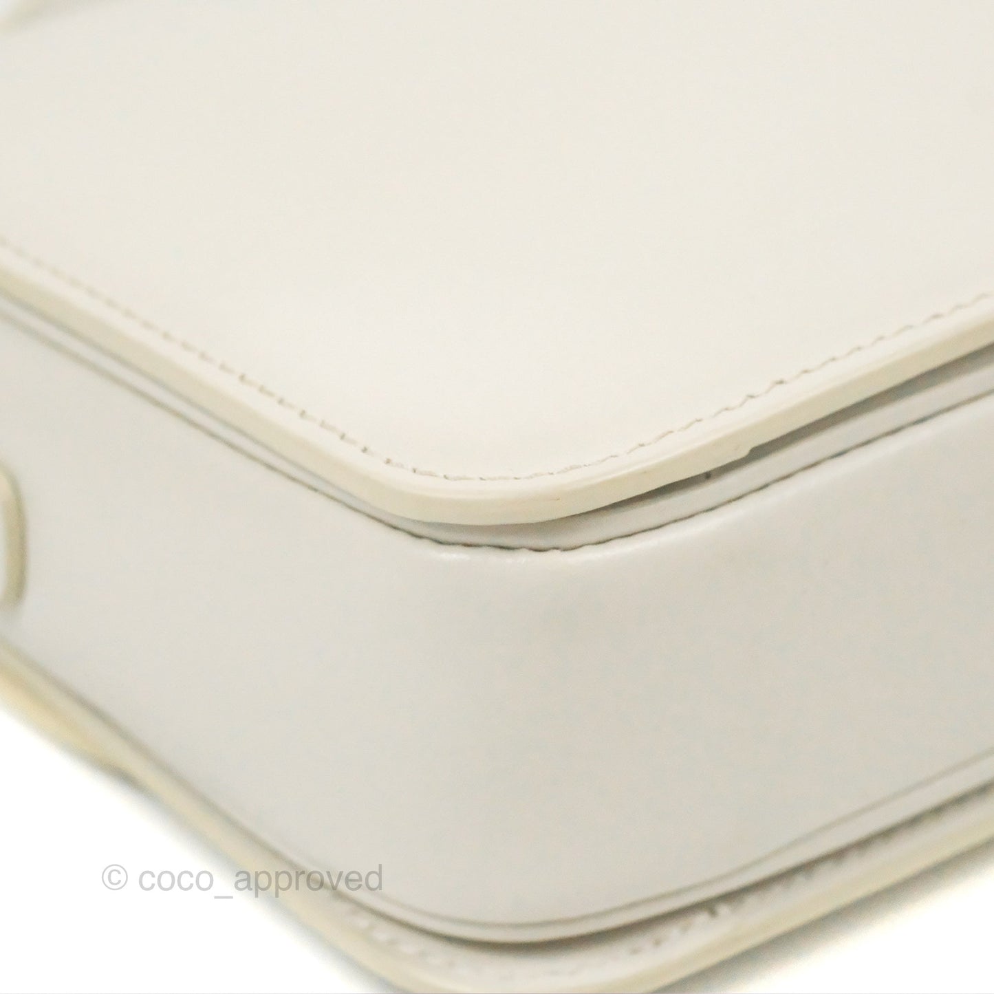 Celine Teen Triomphe Bag Shiny Calfskin White