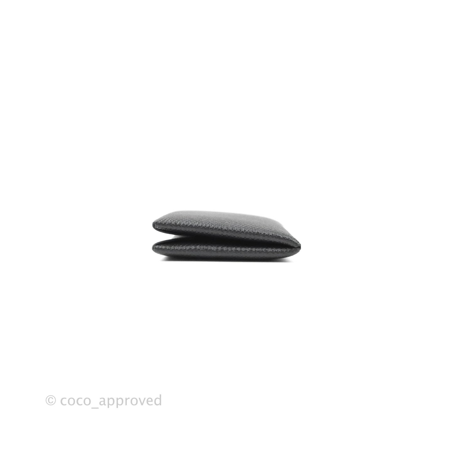 Hermès Calvi Card Holder Epsom Black