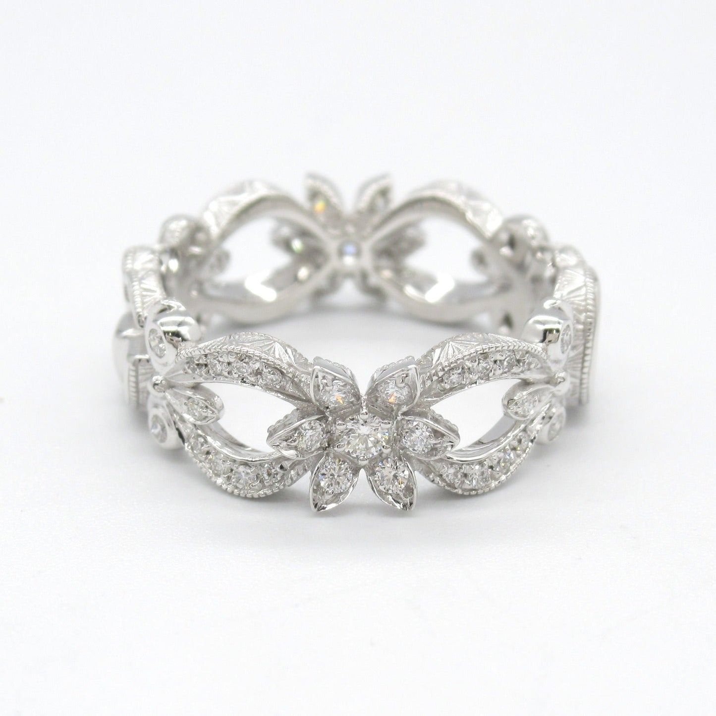 Luxury Gucci Trending 2025 Flora flower motif Diamond Ring Ring Ring K18WG (white gold) Diamond Clear