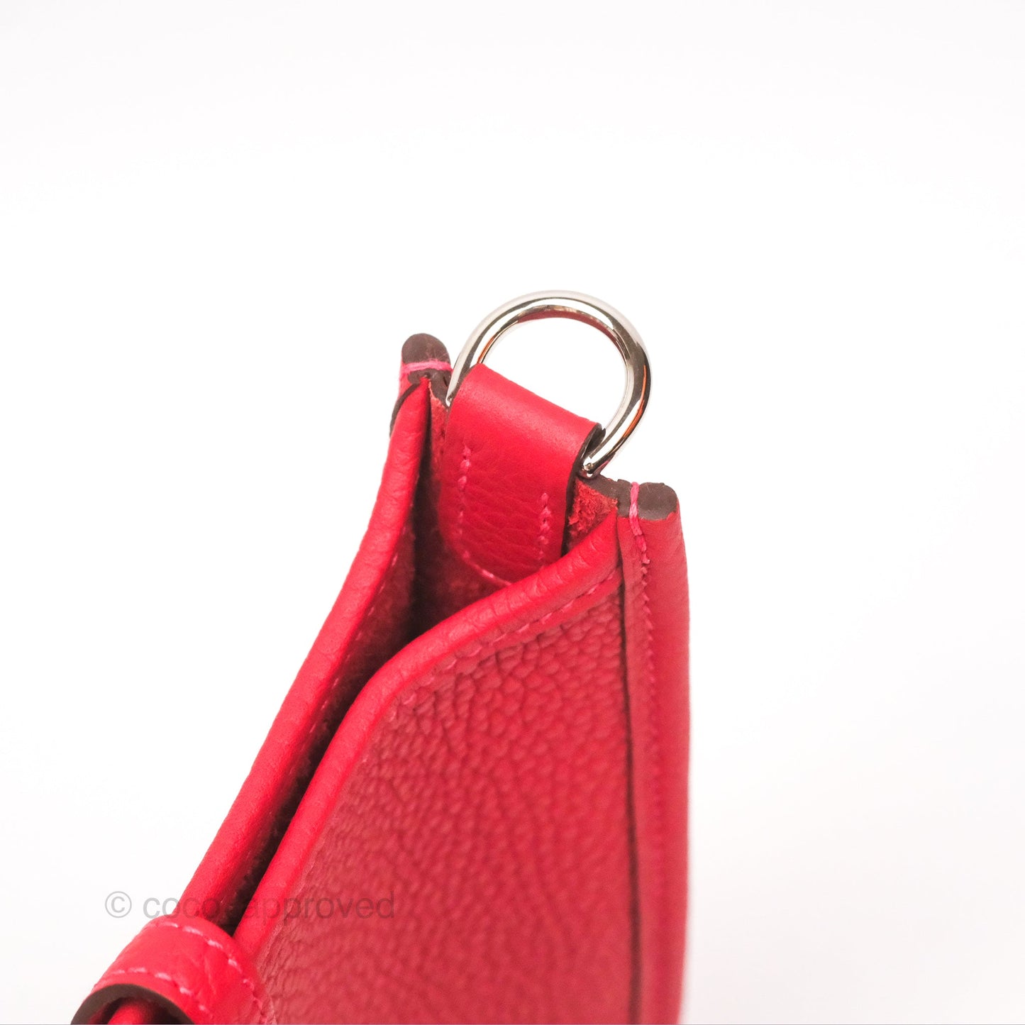 Hermès Mini Evelyne 16 Rouge Clemence Palladium Hardware