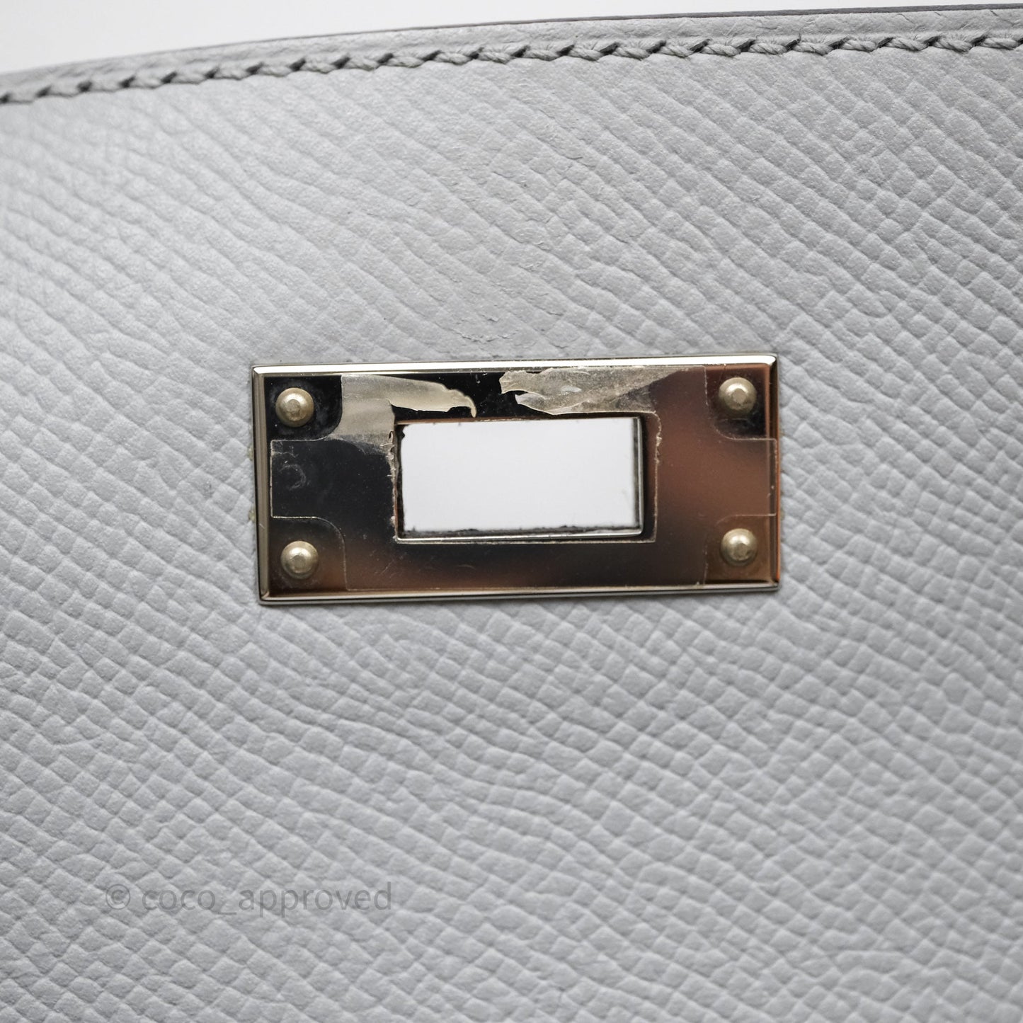 Hermès Kelly 28 Bleu Glacier 8U Epsom Palladium Hardware