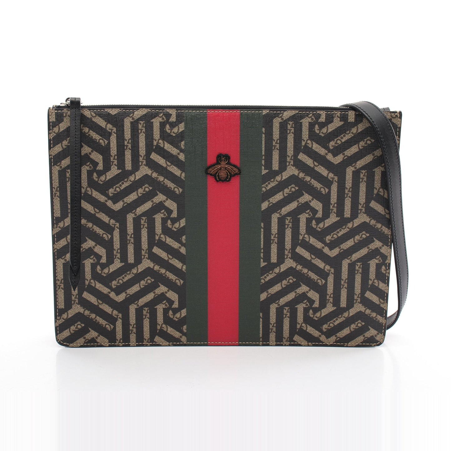 Luxury Gucci Trending 2025 GG Kaleido Sherry line Bee Shoulder bag PVC Leather Beige Multicolor 2WAY