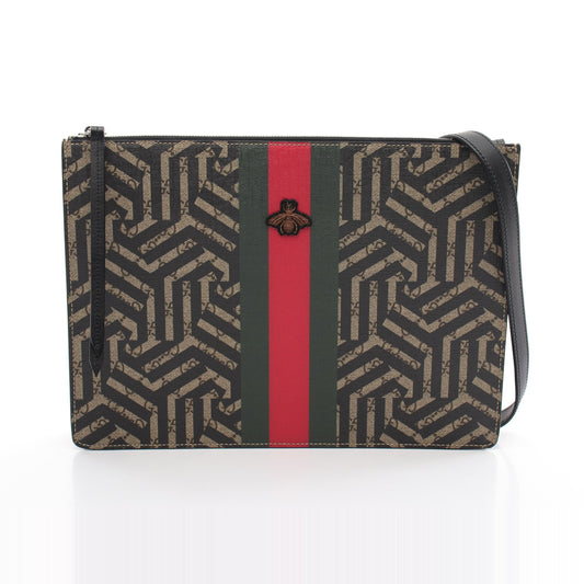 Luxury Gucci Trending 2025 GG Kaleido Sherry line Bee Shoulder bag PVC Leather Beige Multicolor 2WAY