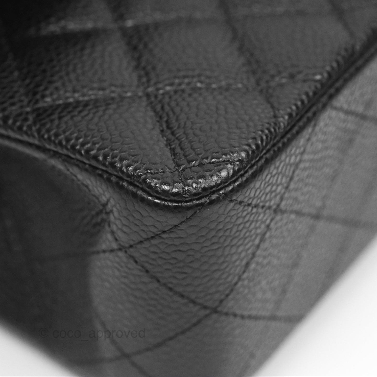 Chanel Small Classic Flap Quilted Black Caviar Gold Hardware