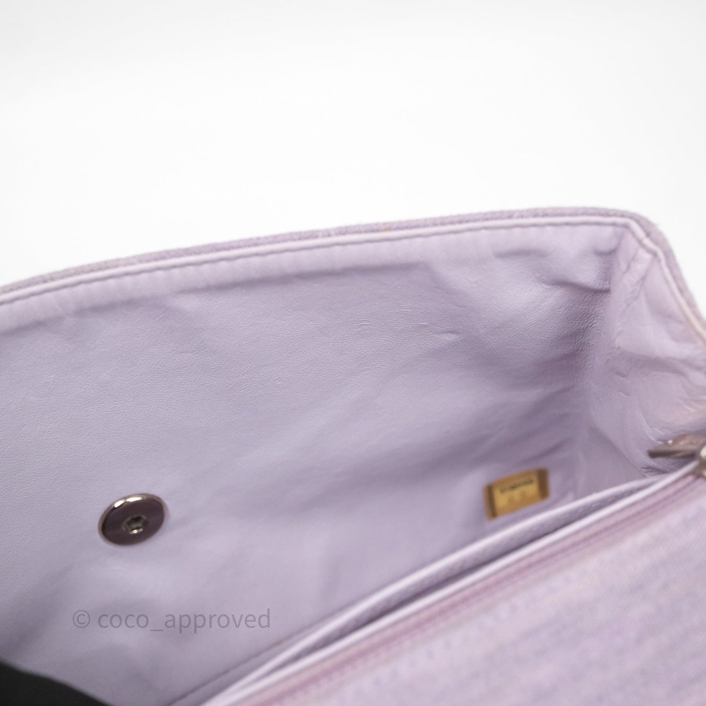 Chanel Medium Single Jersey Flap Bag Purple Silver Hardware