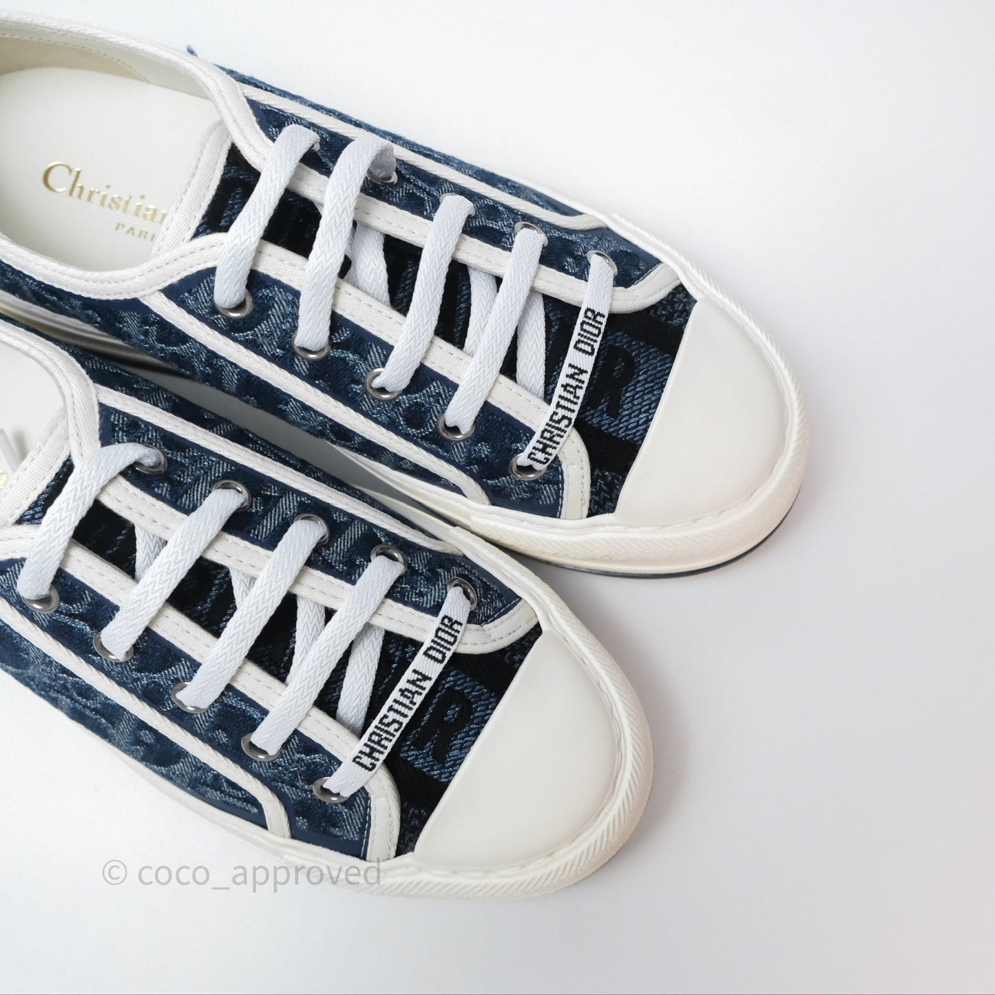 Christian Dior Walk'n'Dior Platform Sneaker Blue Denim Size 37.5