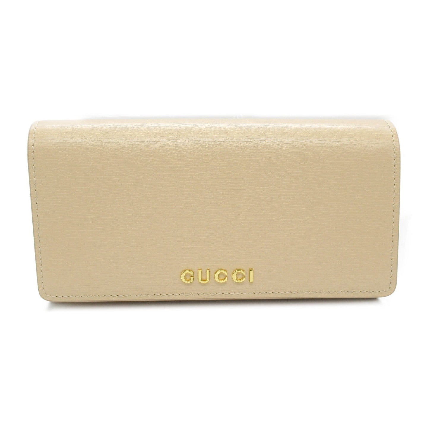 Luxury Gucci Trending 2025 Zip Long Wallet Bi-fold Long Wallet Calfskin (cowhide) Beige Light beige