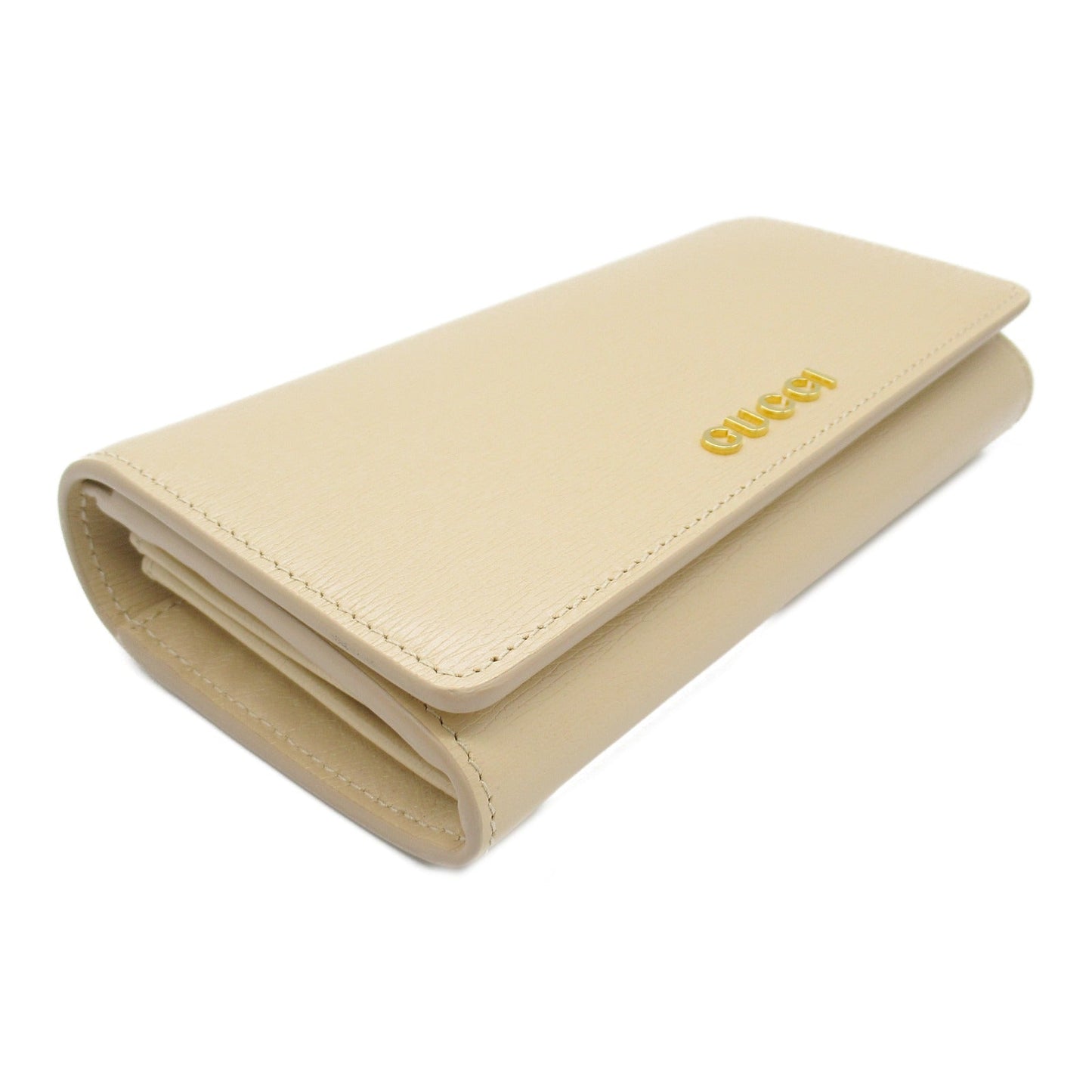 Luxury Gucci Trending 2025 Zip Long Wallet Bi-fold Long Wallet Calfskin (cowhide) Beige Light beige