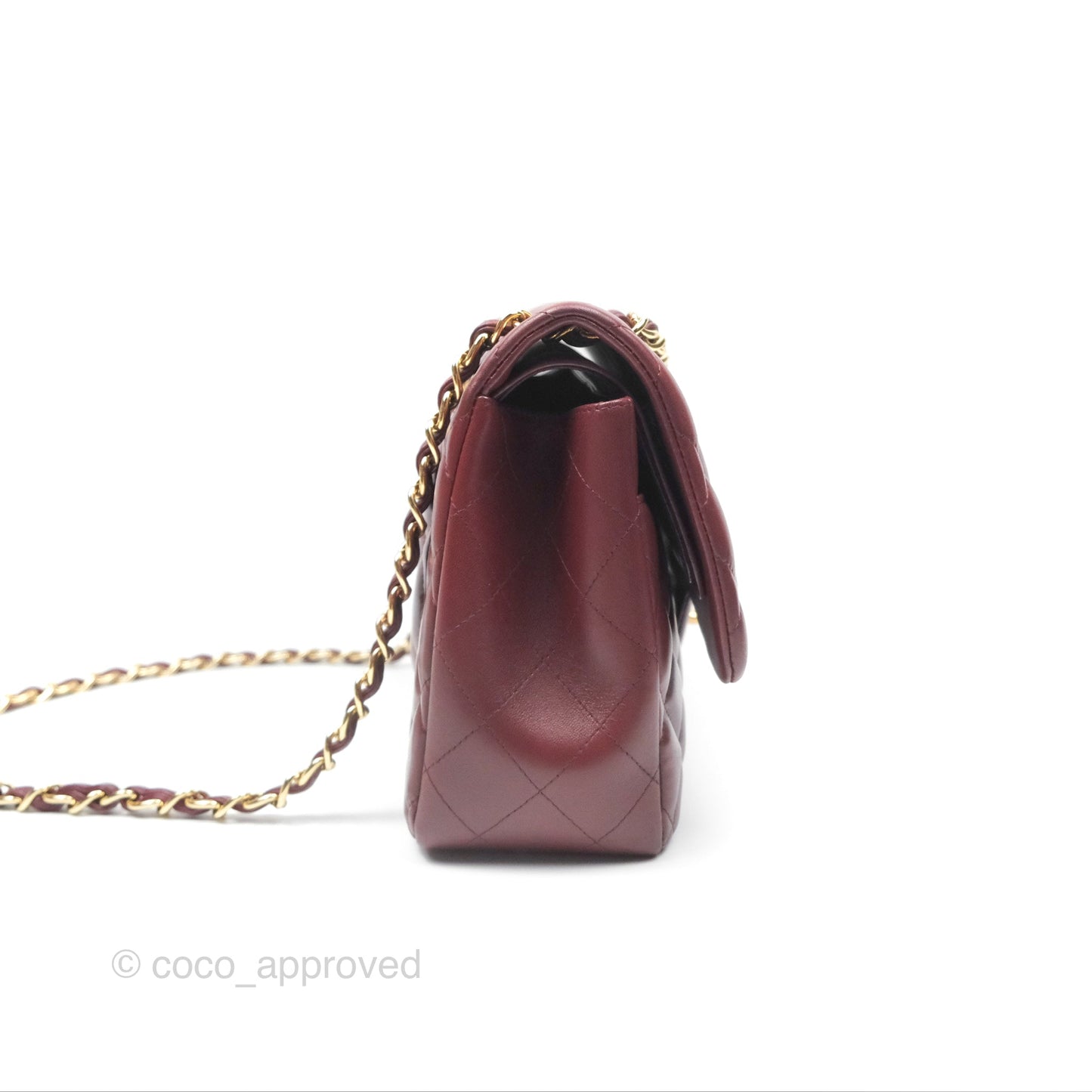 Chanel Jumbo Double Flap Burgundy Lambskin Gold Hardware