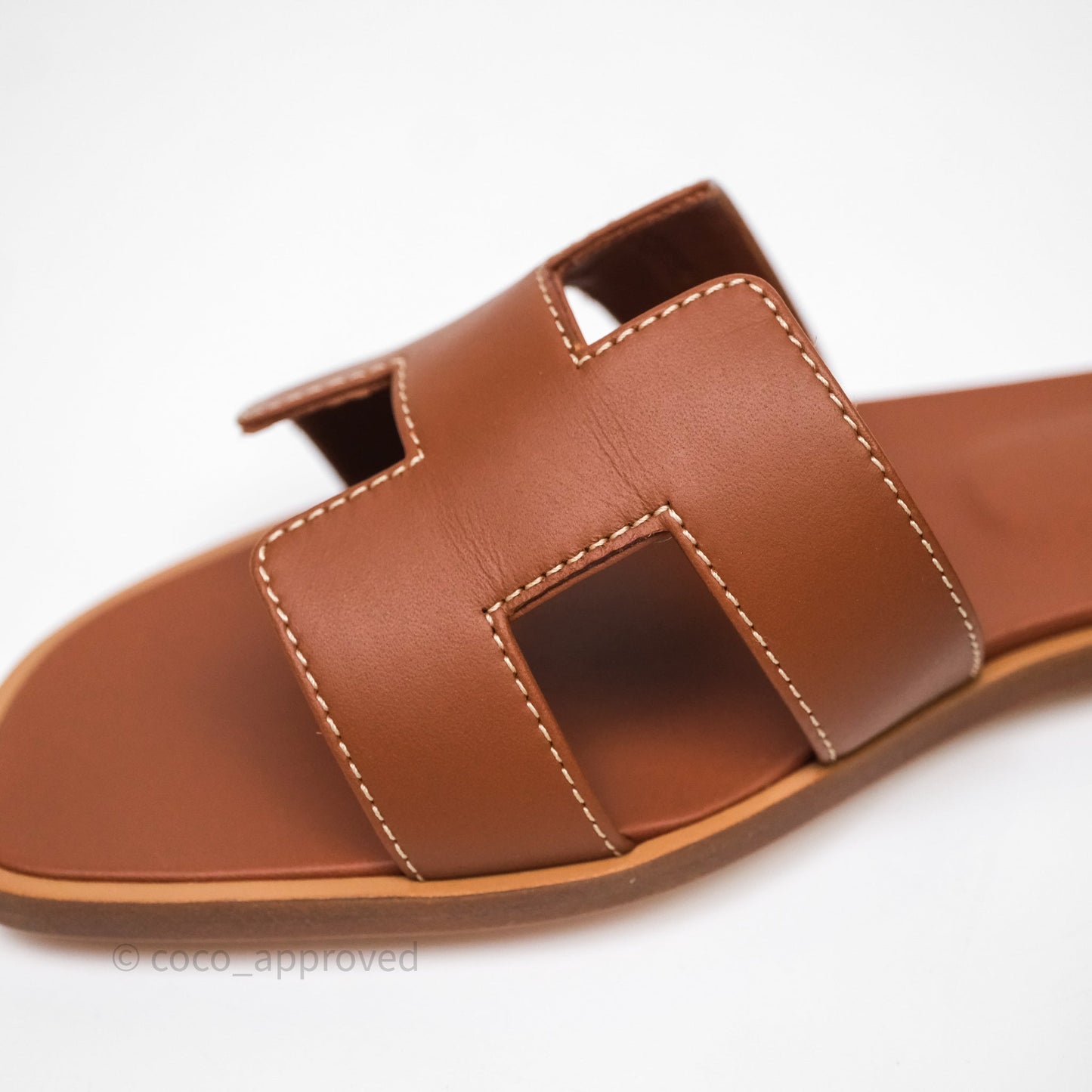 Hermes Oran Sandal Gold Size 36.5