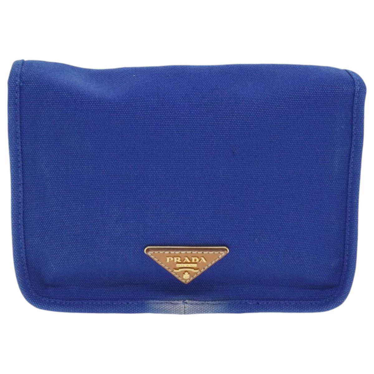 Luxury Prada Shoulder Bag Canvas Blue Gold  93988