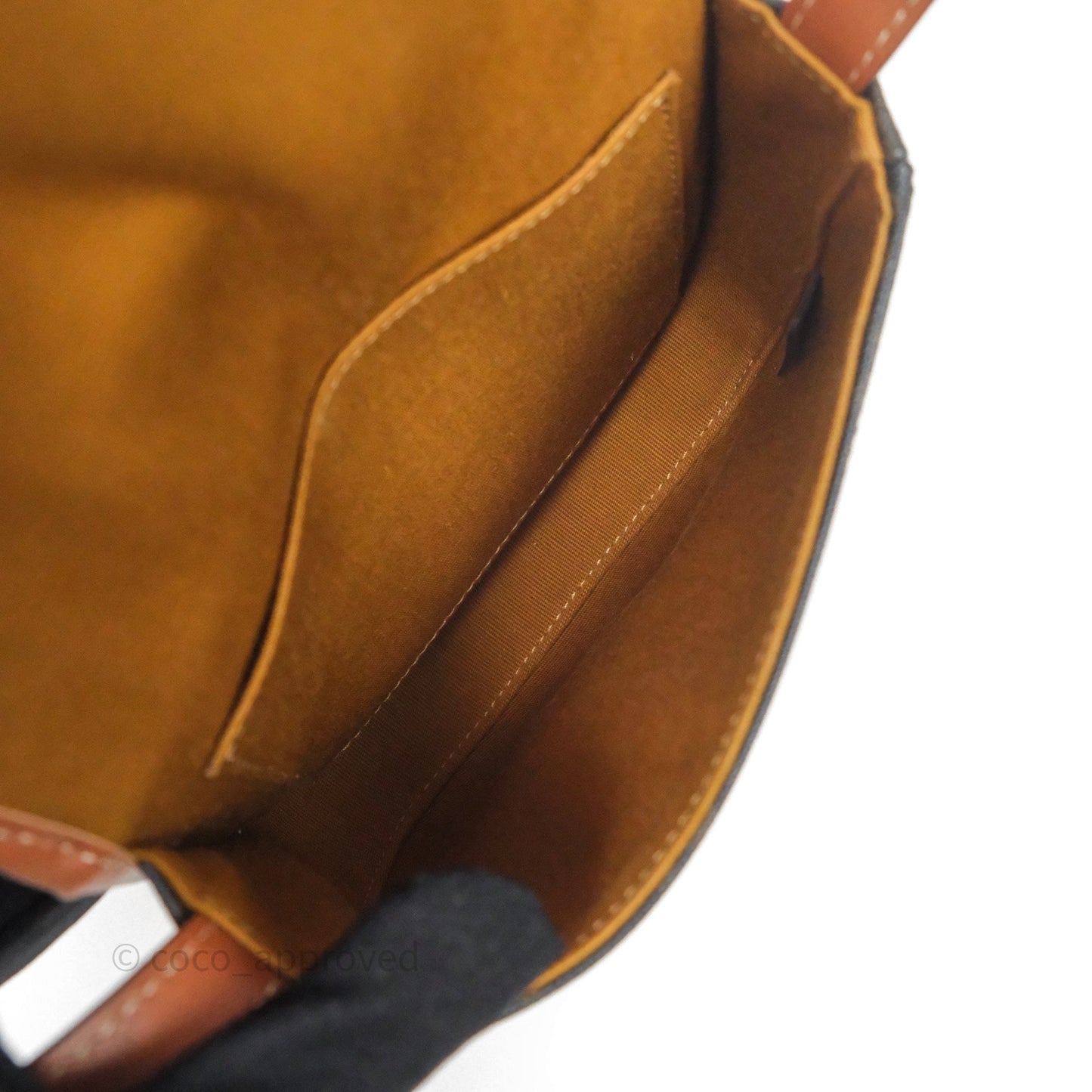Celine Mini Besace Triomphe Canvas Calfskin Tan