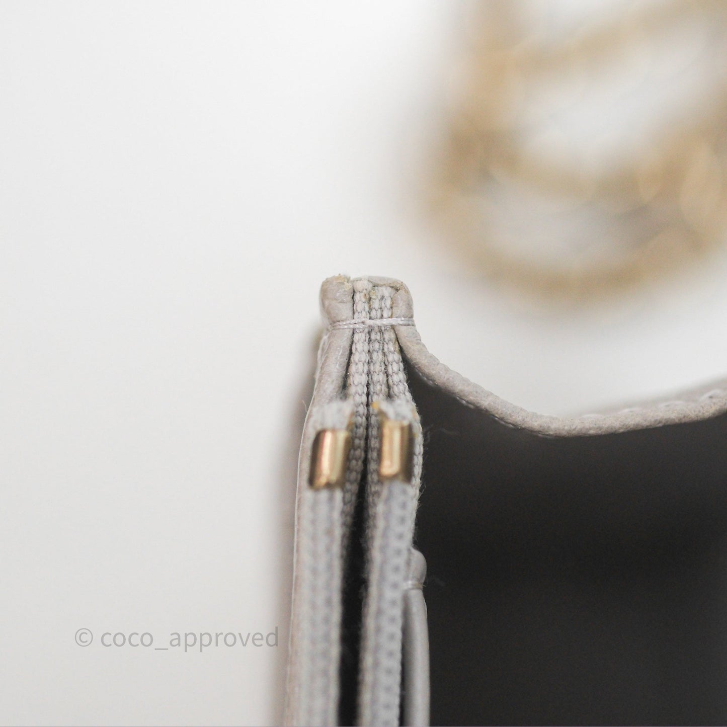 Chanel Classic Quilted Wallet on Chain WOC Grey Caviar Gold Hardware