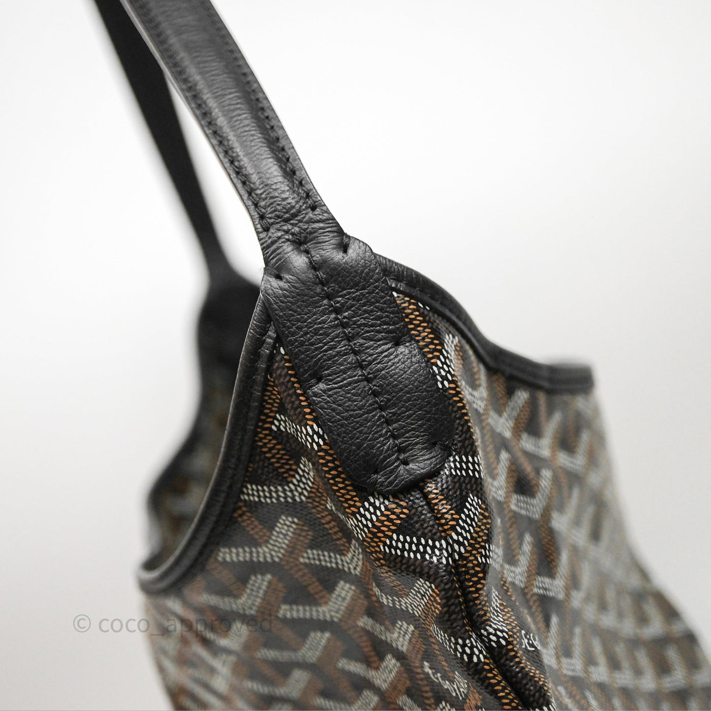 Goyard Bohème Hobo Bag Black Goyardine Canvas