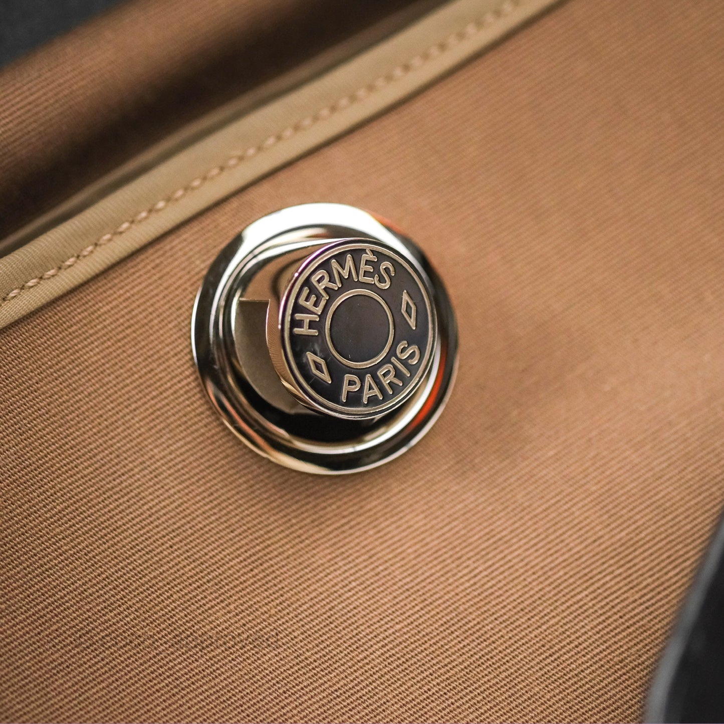 Hermès Herbag Zip 31 Ebene/Etoupe Canvas Palladium Hardware