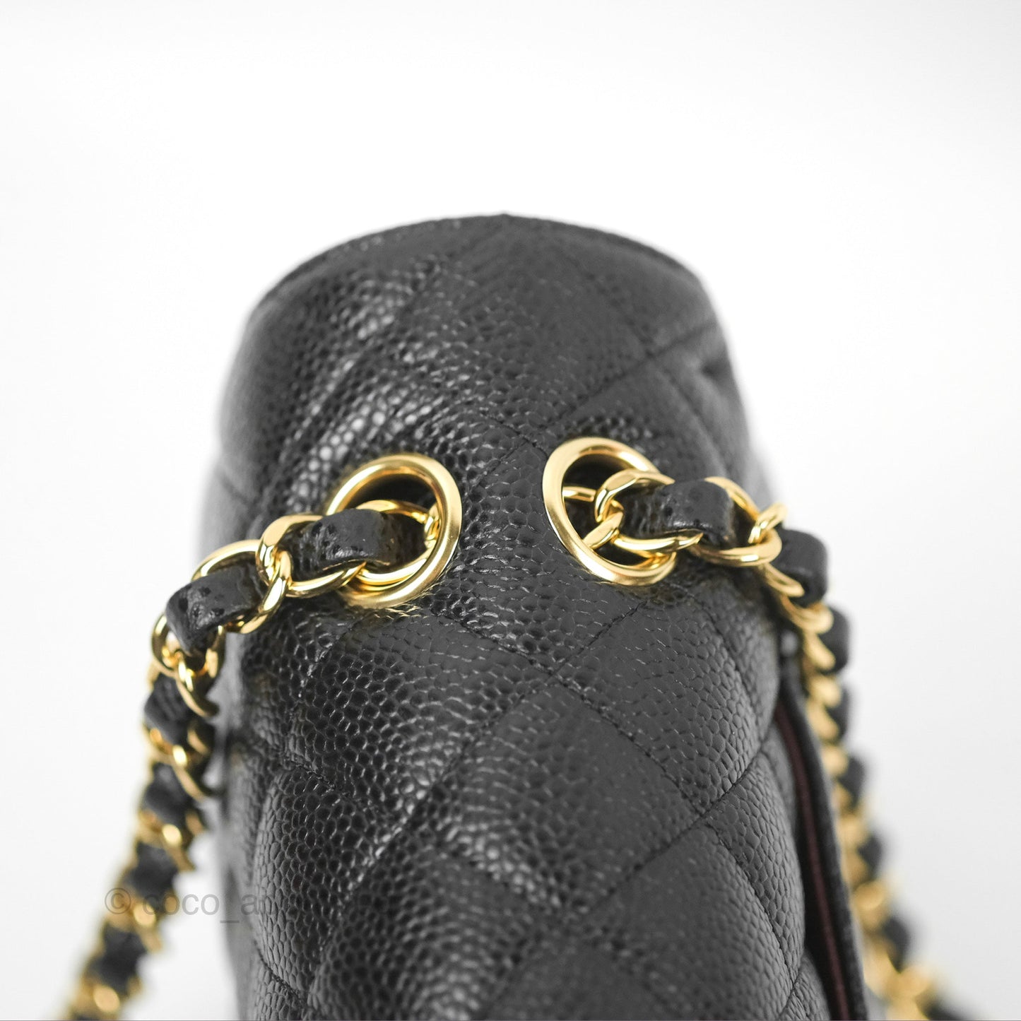 Chanel Classic M/L Medium Flap Quilted Black Caviar Gold Hardware