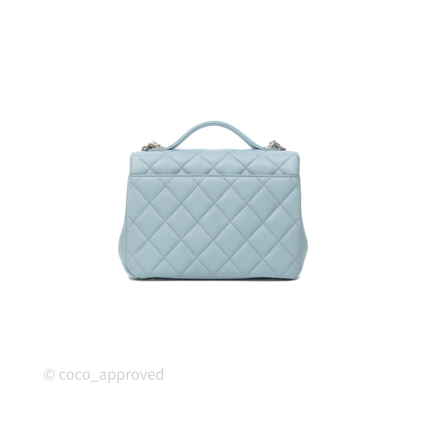 Chanel Quilted Medium Business Affinity Flap Blue Caviar Gold Hardware