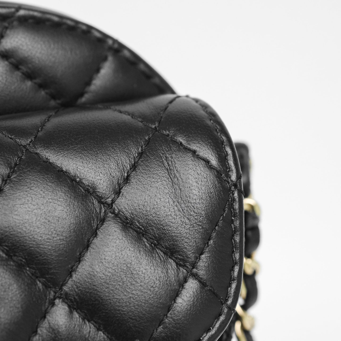 Chanel Large Heart Bag Black Lambskin Gold Hardware 22S
