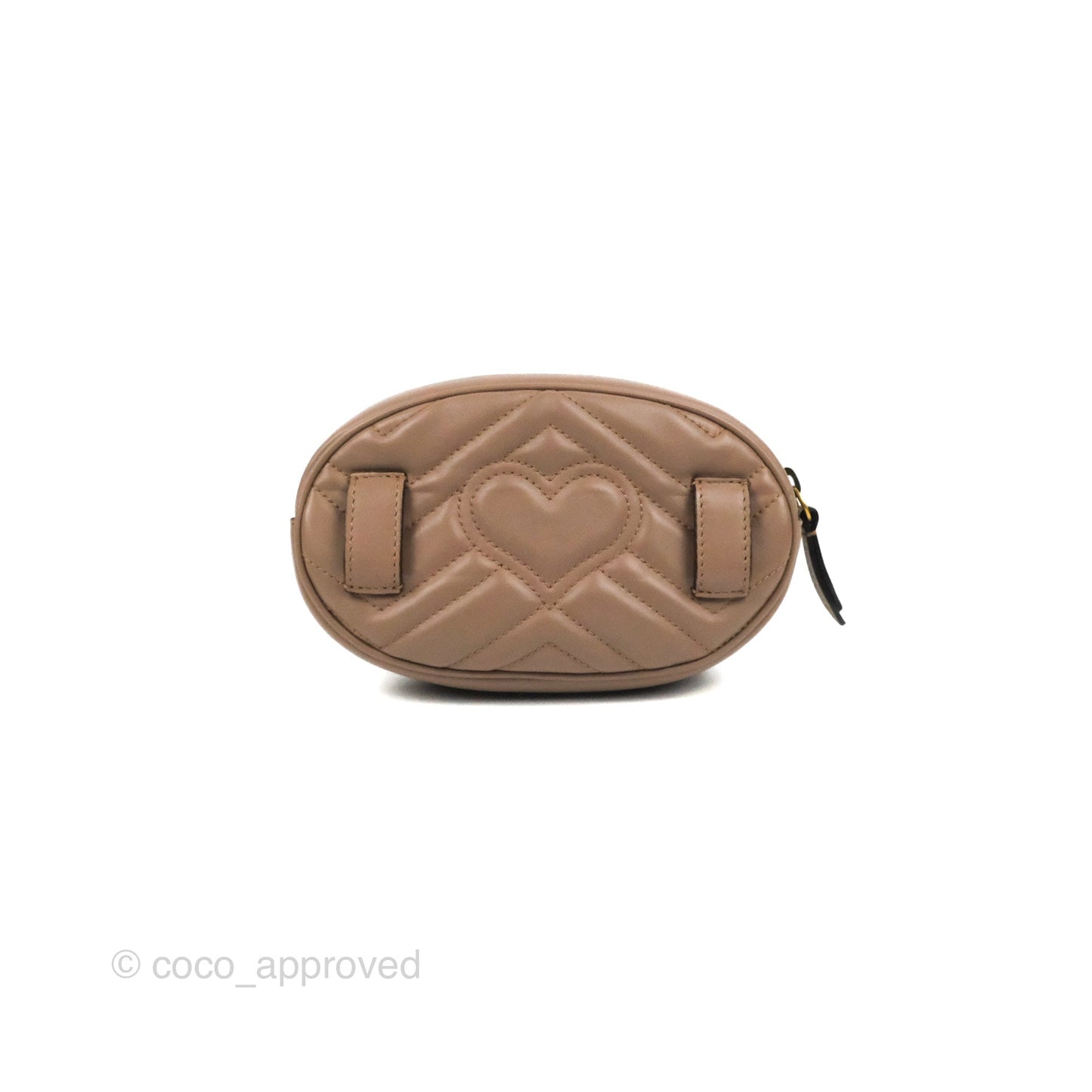 Gucci GG Marmont Matelassé Oval Belt Bag Dusty Pink