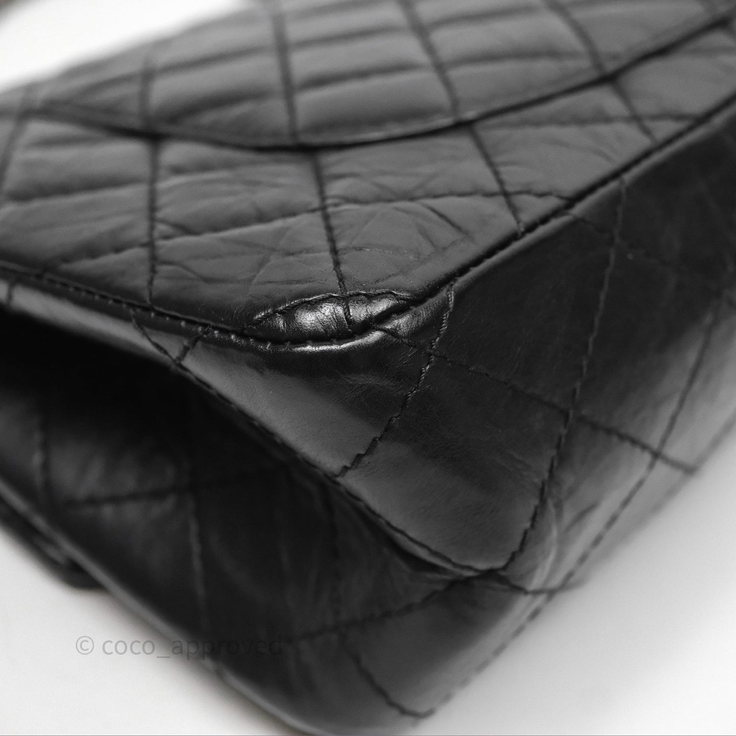 Chanel Reissue Quilted Aged Calfskin Black Ruthenium Hardware 226