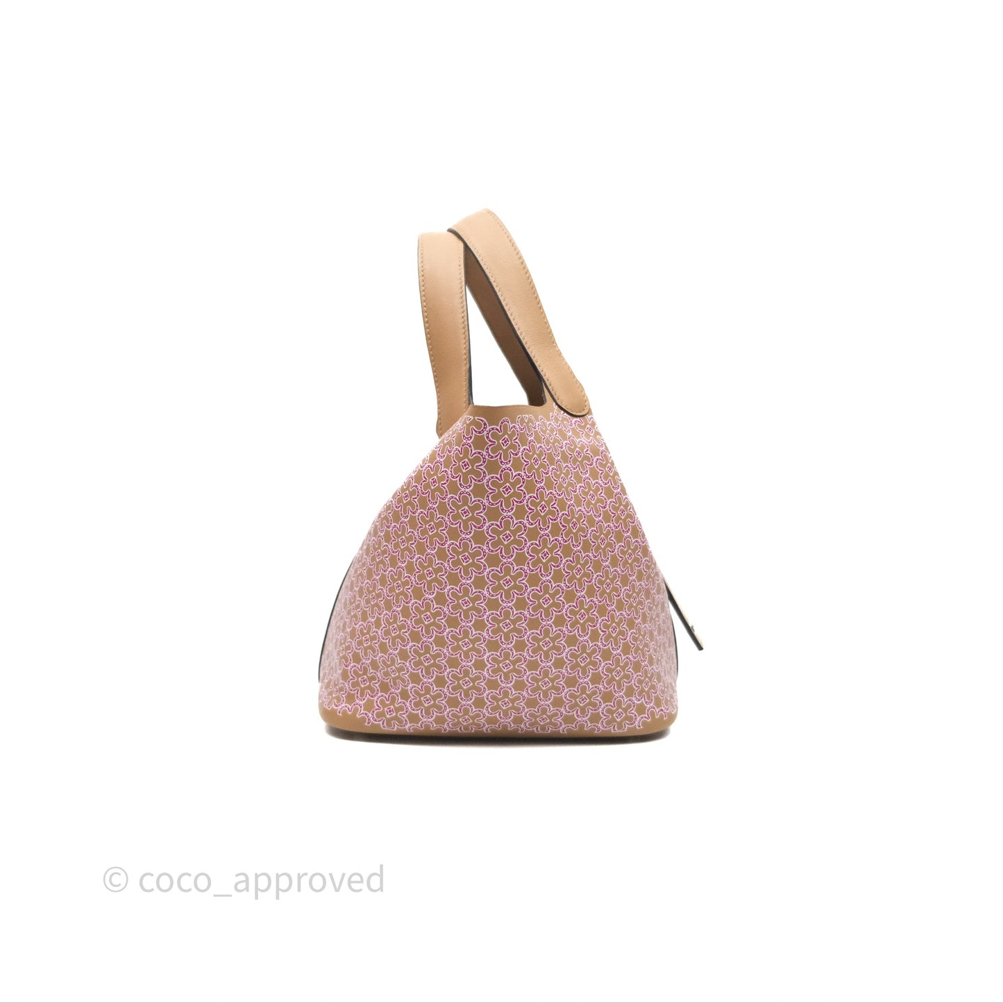 Hermès Picotin Lock 18 Lucky Daisy Chai 0M/ Rose 5T Swift Palladium Hardware