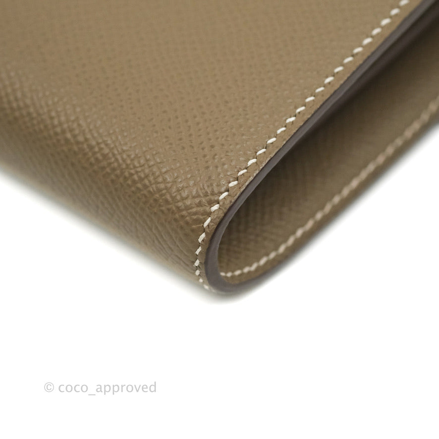 Hermès Constance Long To Go Wallet Etoupe Epsom Gold Hardware