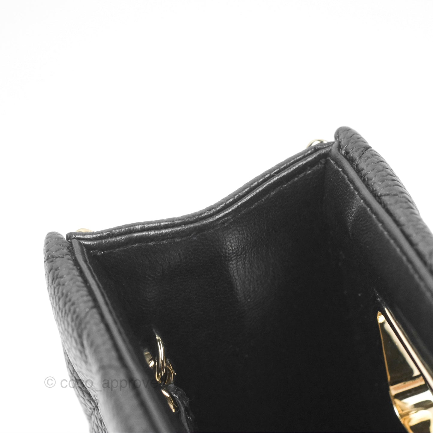 Chanel Evening Bag Caviar Black Gold Hardware 22S
