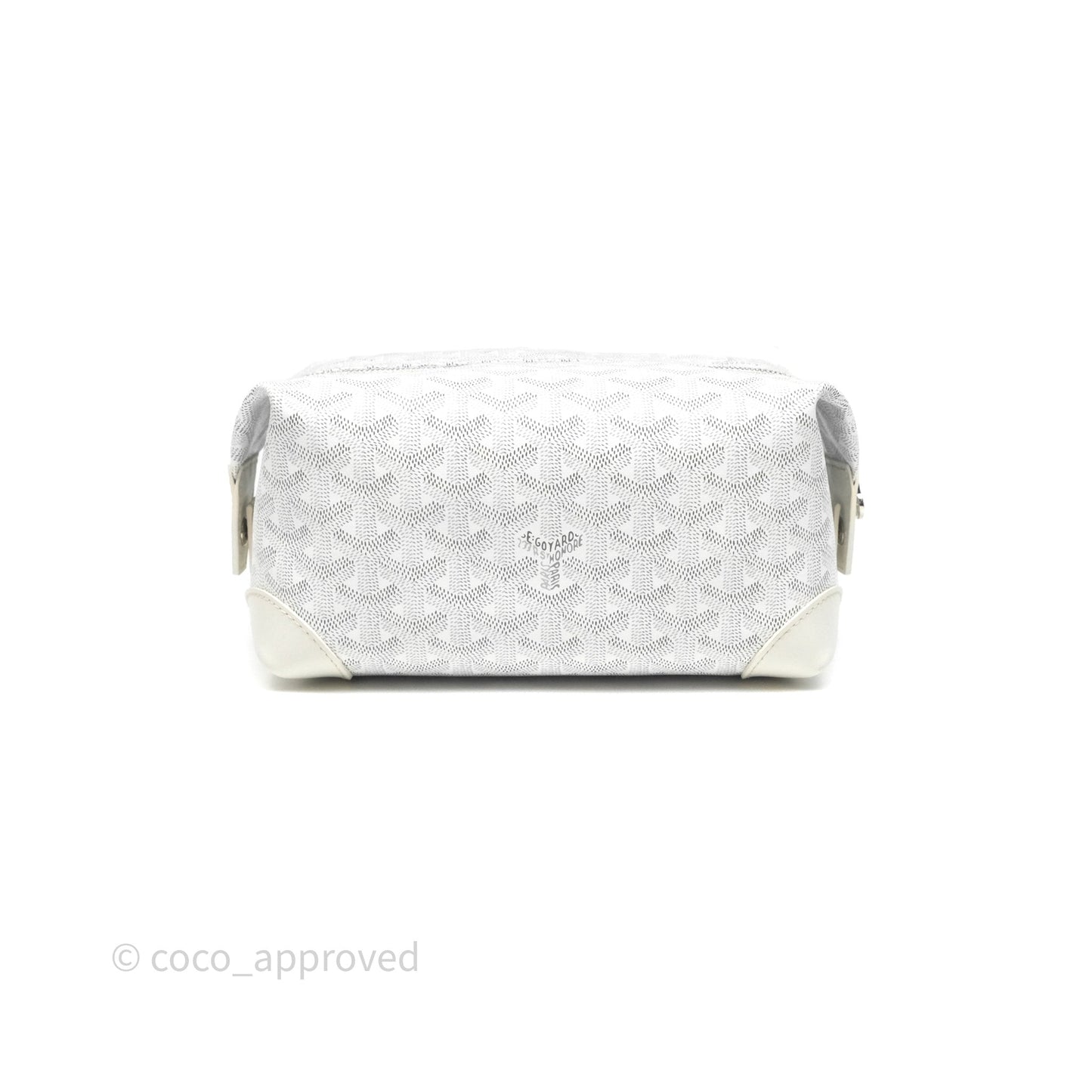 Goyard Bowling 25 Toiletry Bag White Goyardine Canvas